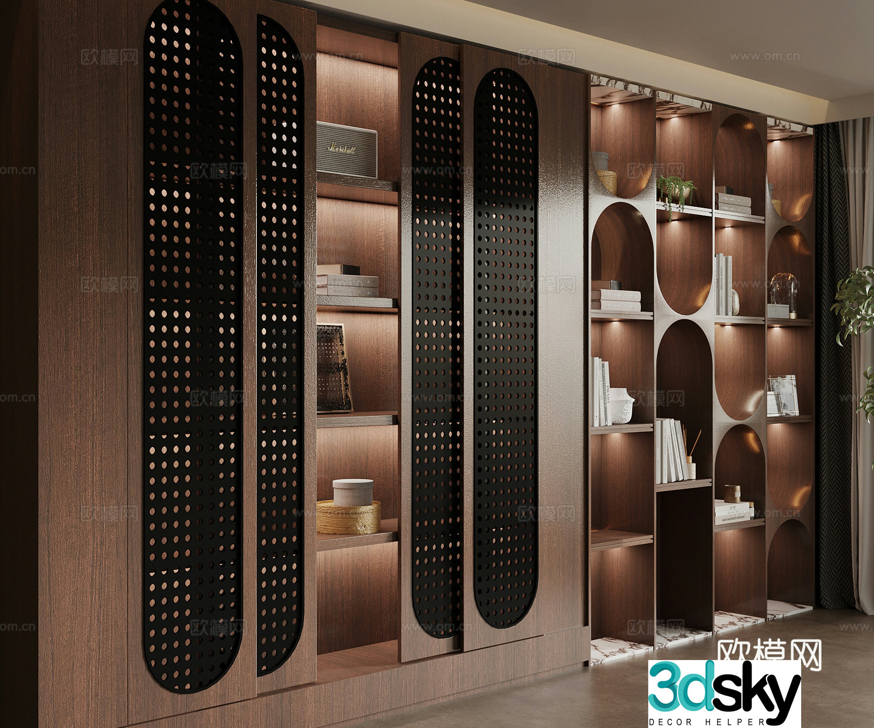 12 medieval style bookcase book ornaments 3D model