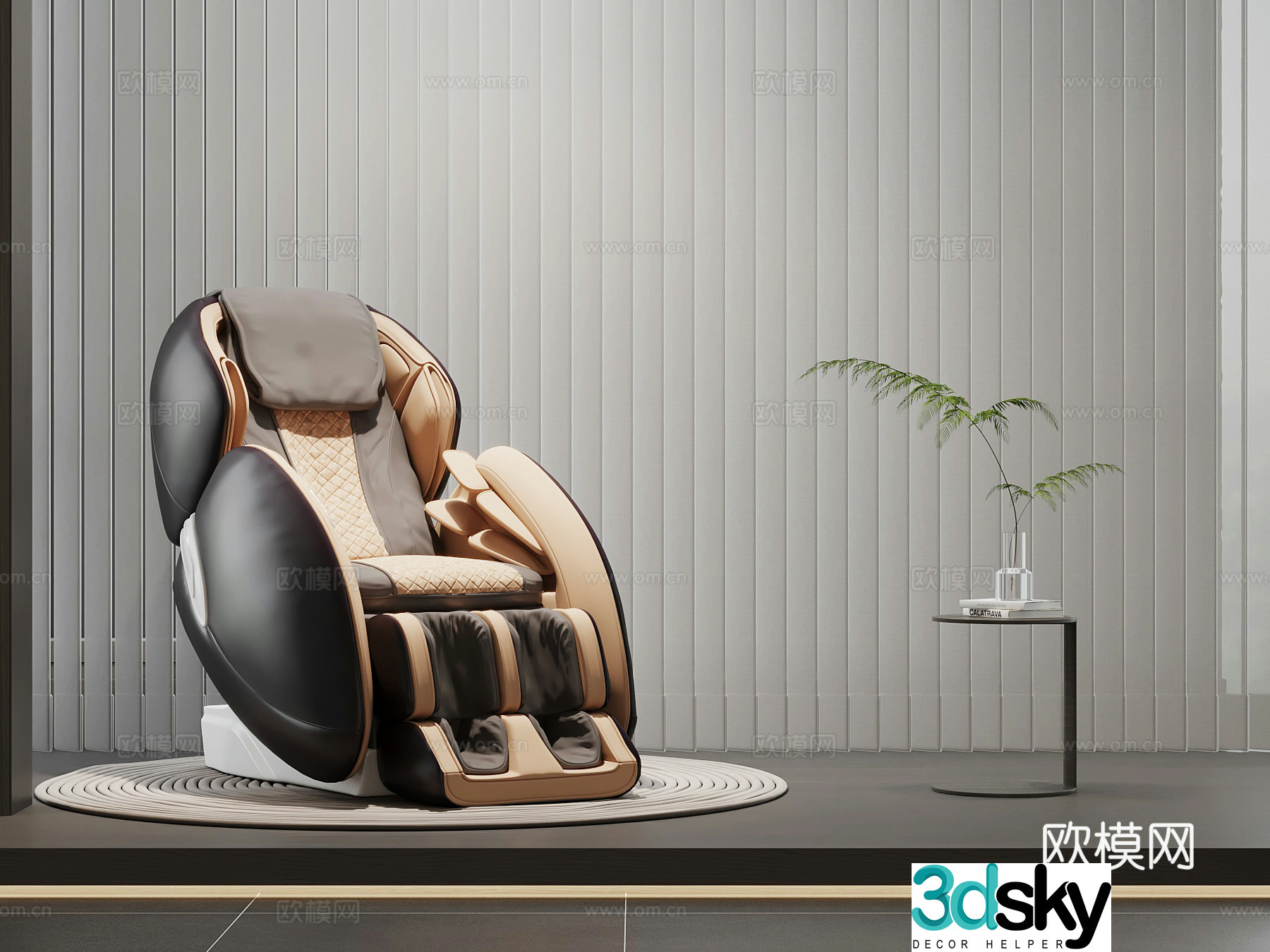 025 Massage Chair Modern Massage Chair Side 3D Model