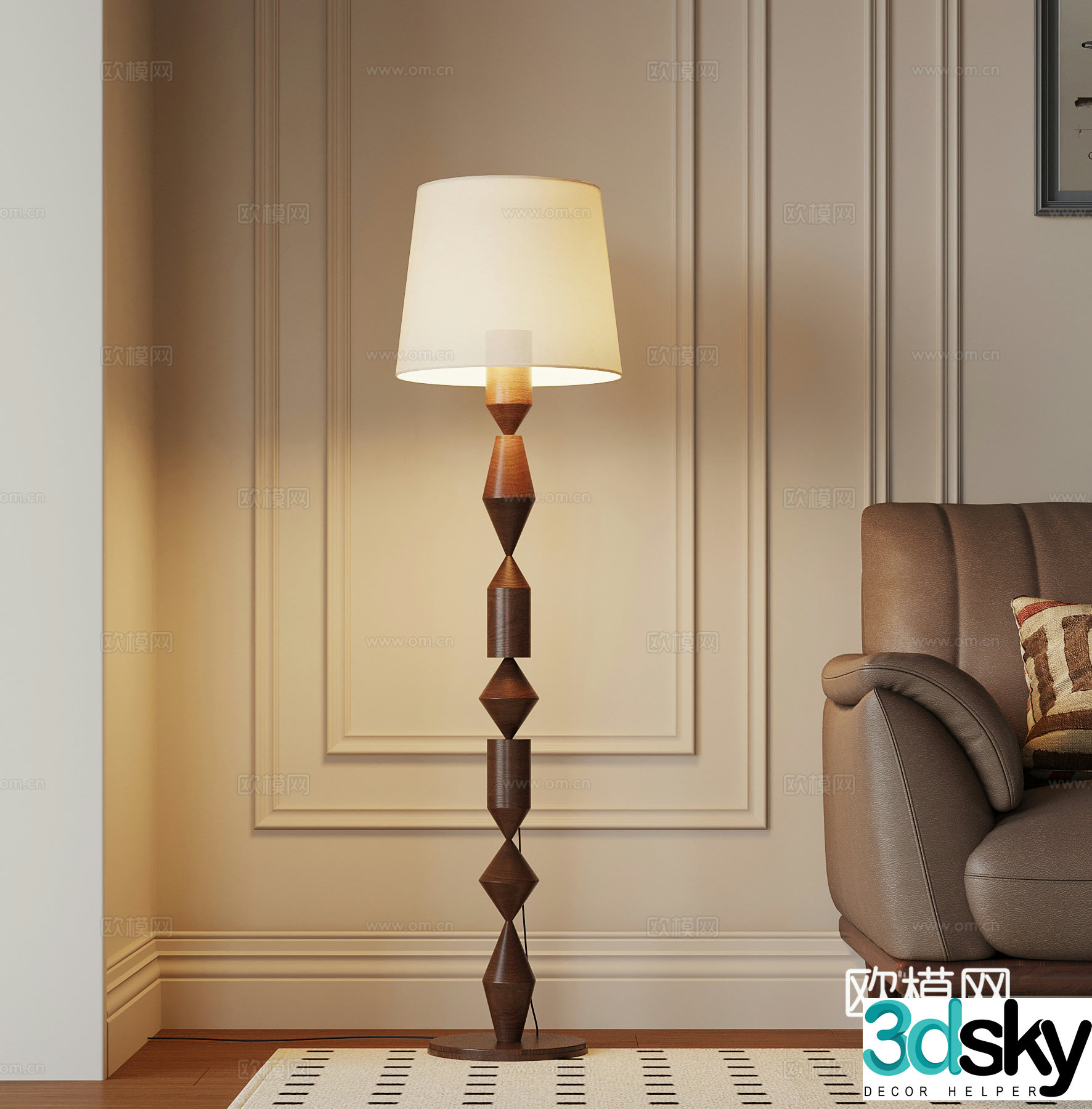 06 Floor lamp French medieval floor lamp 3D model