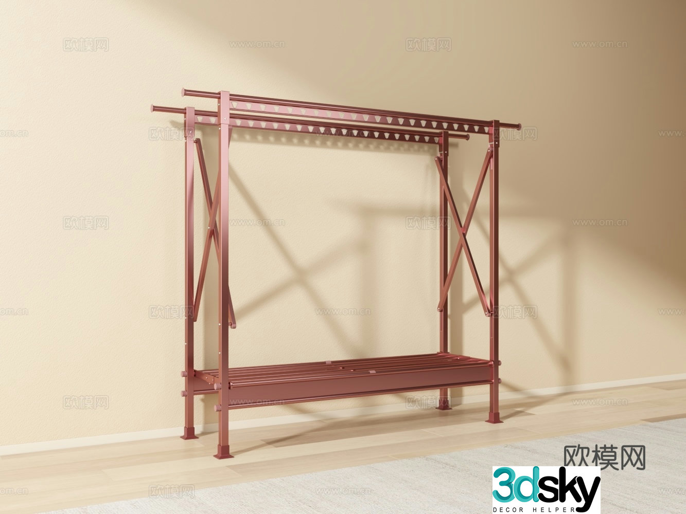 Modern metal hanger 3d model