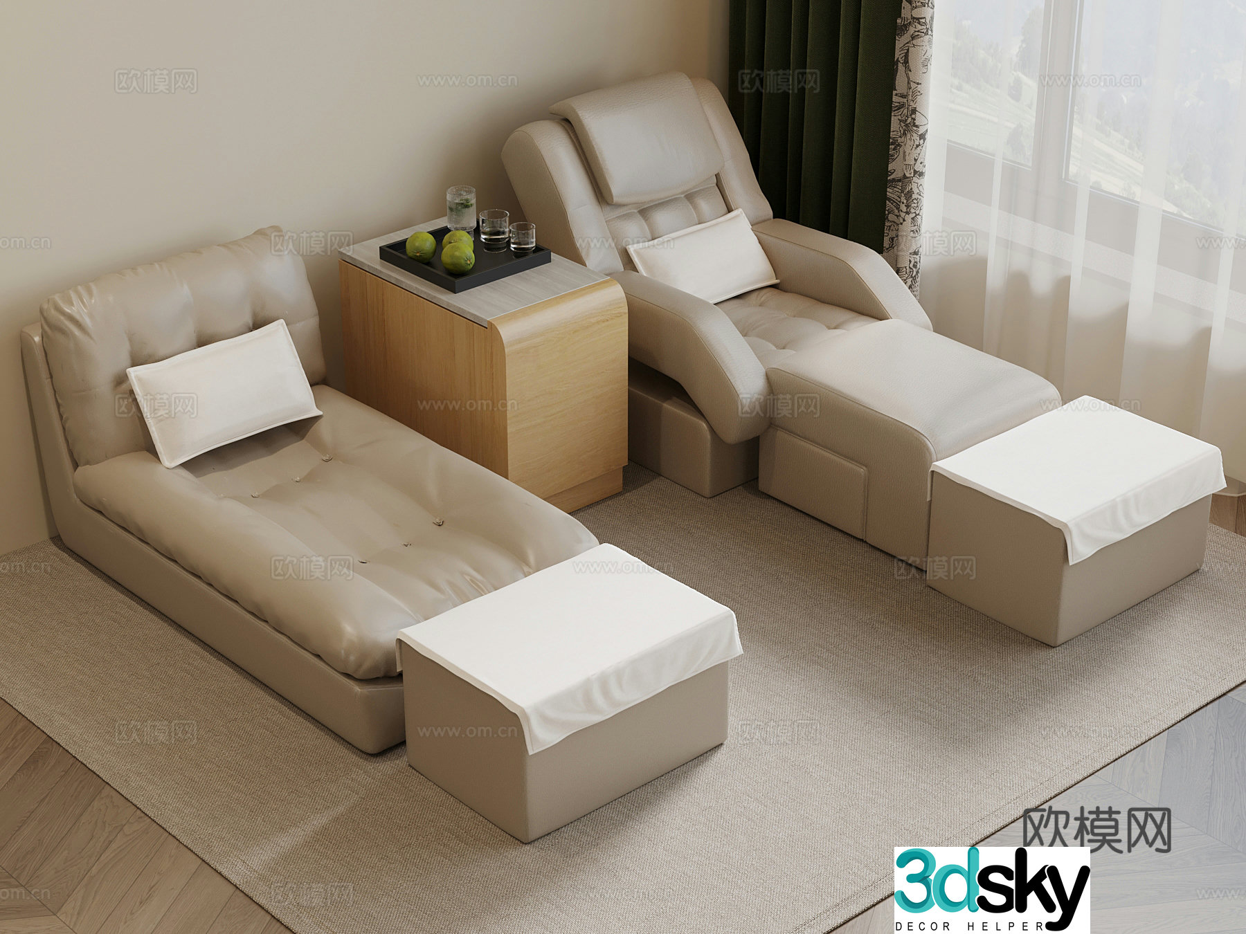 17 modern foot massage chair massage chair 3d model