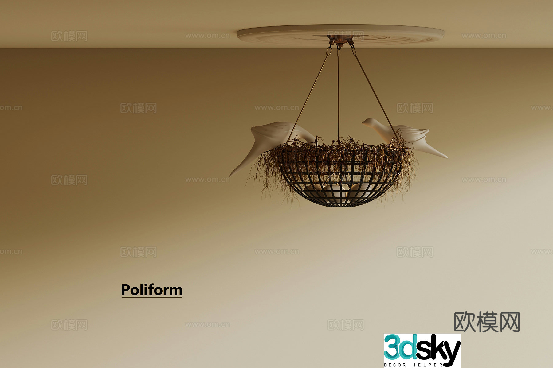 016 Chandelier Modern Art Chandelier 3D Model