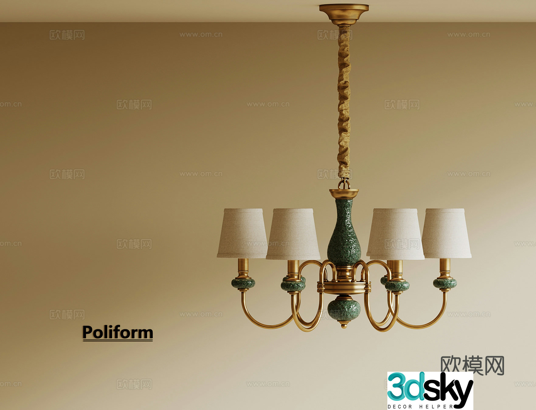 010 Chandelier French Chandelier 3D Model