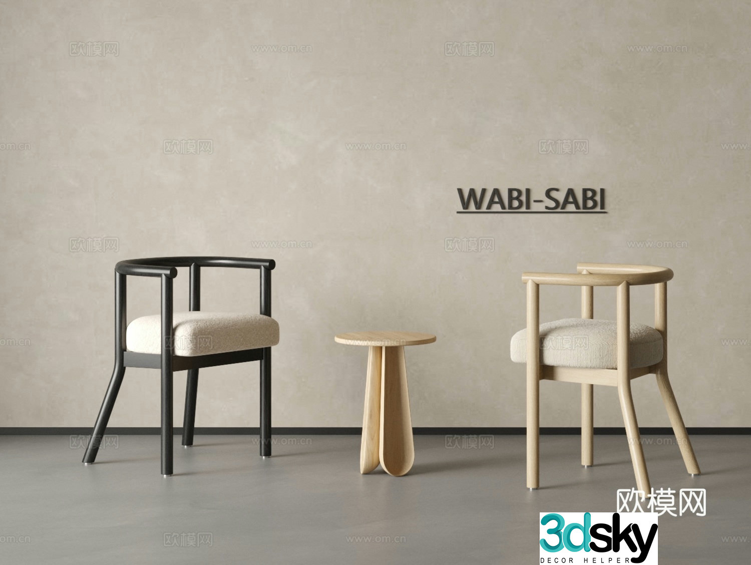 Dining chair leisure chair single chair armchair backrest chair 3d model