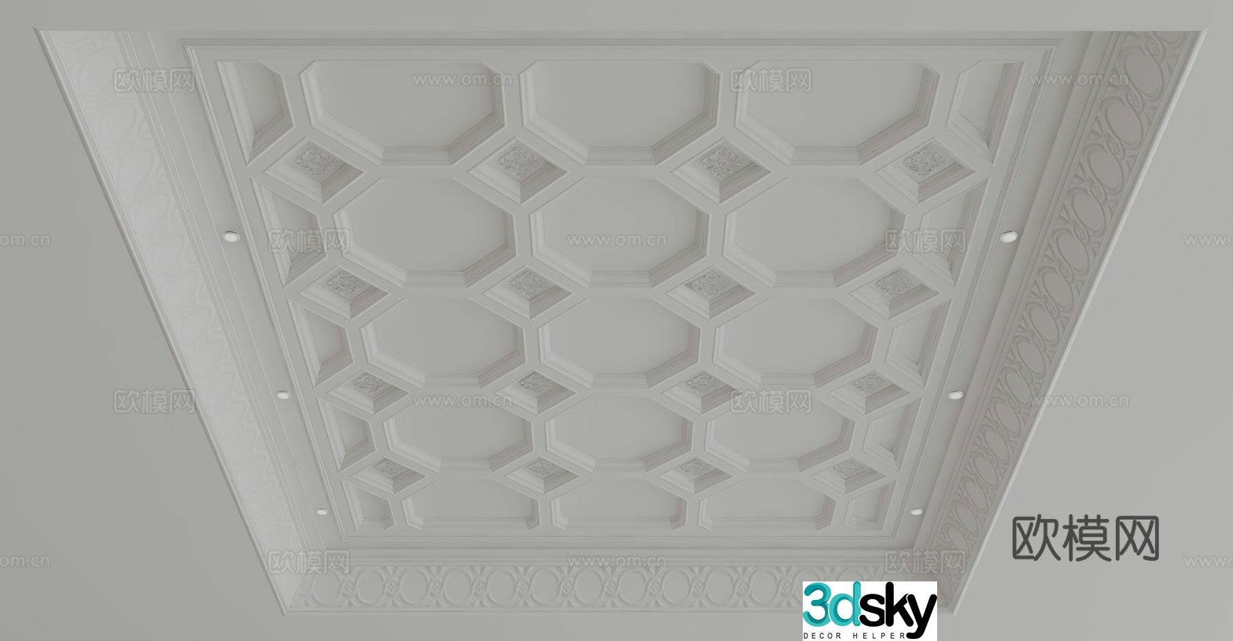 European style ceiling 3D model