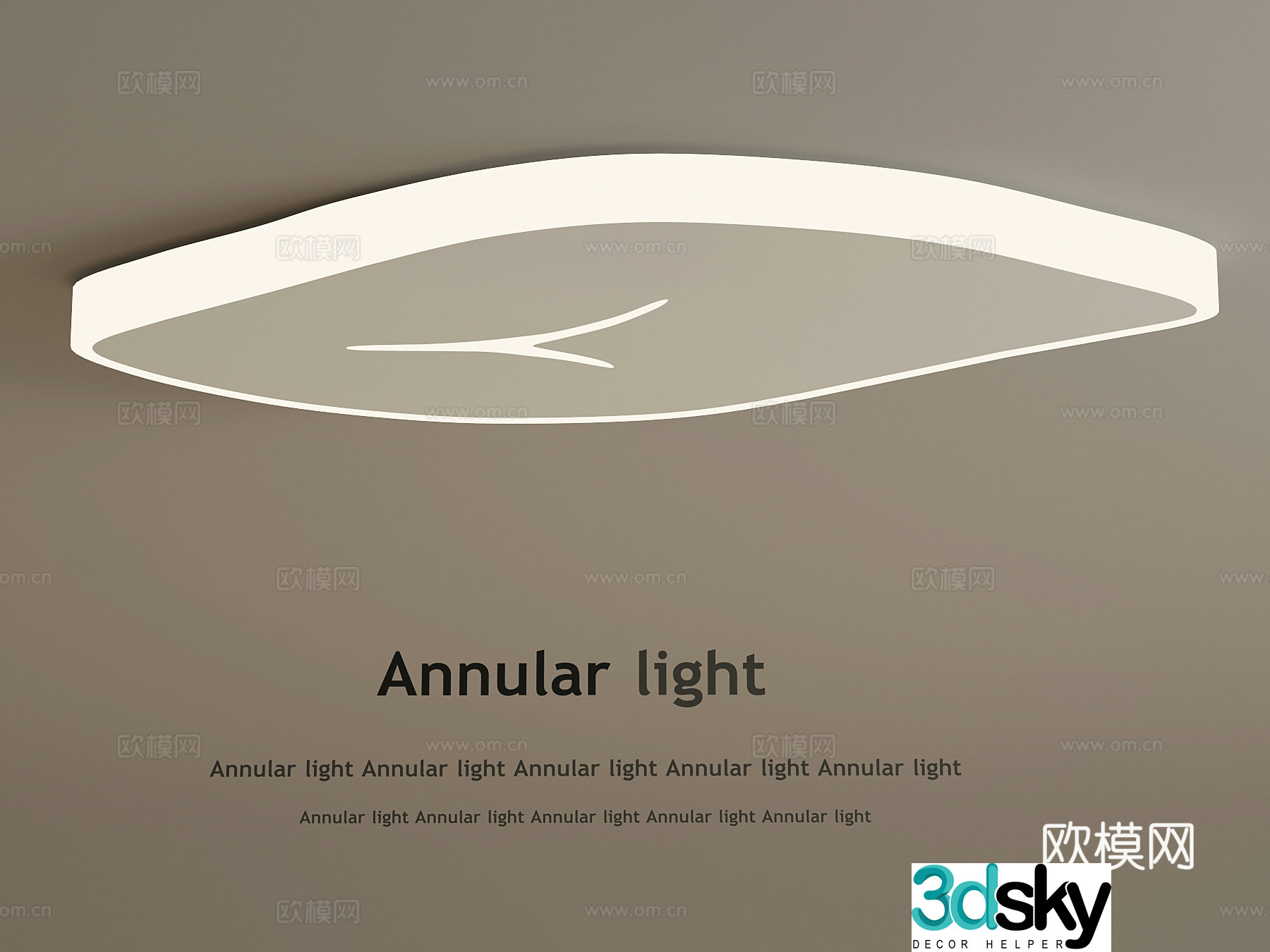 29 modern minimalist ceiling light 3d model