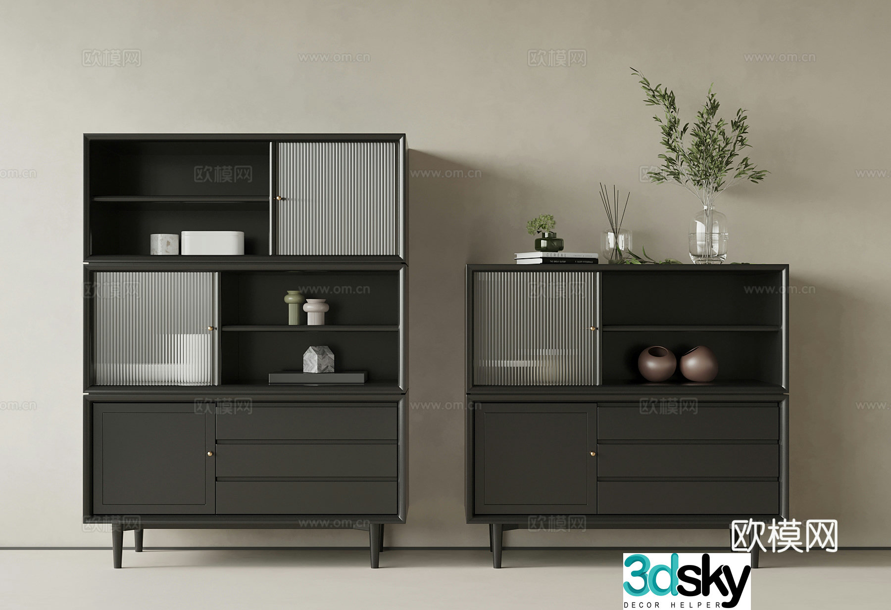 011 porch cabinet modern porch cabinet storage cabinet 3d model