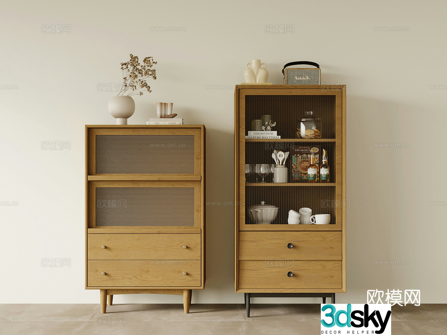 14 chest of drawers Wasabi wind chest of drawers side cabinets floor cabinets 3D model