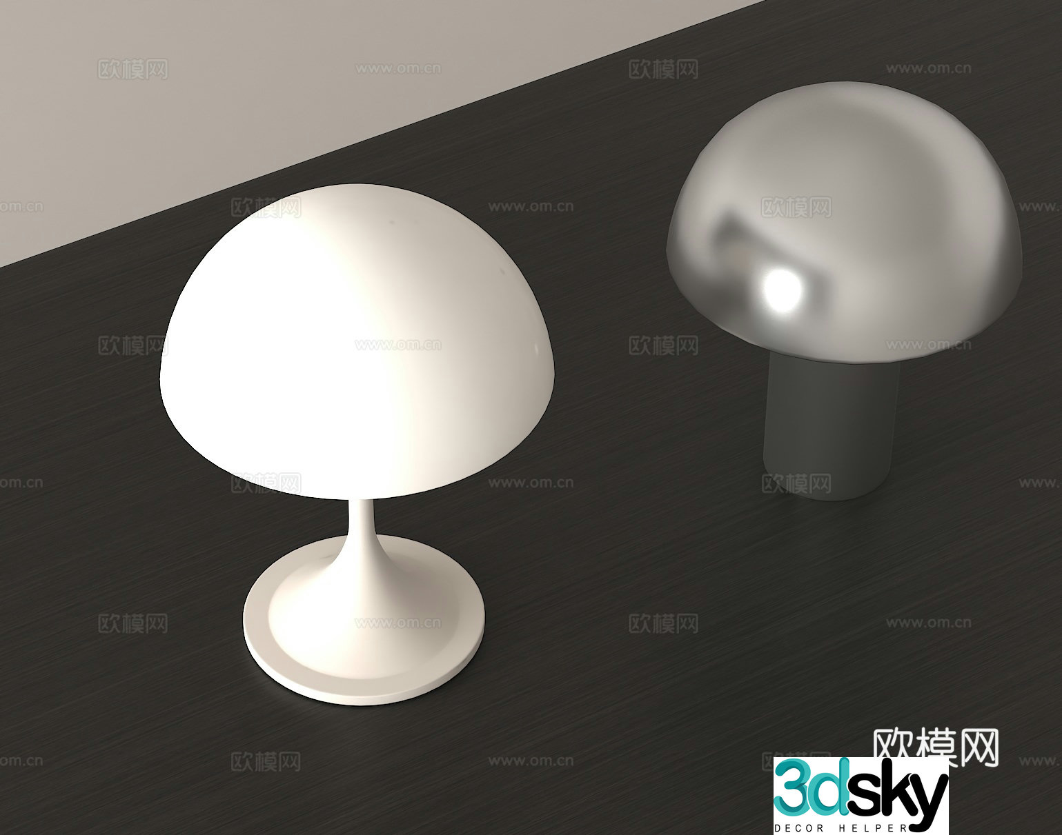 Mushroom desk lamp creative lighting modern simple lamp desktop decoration lamp cute styling lamp 3D model
