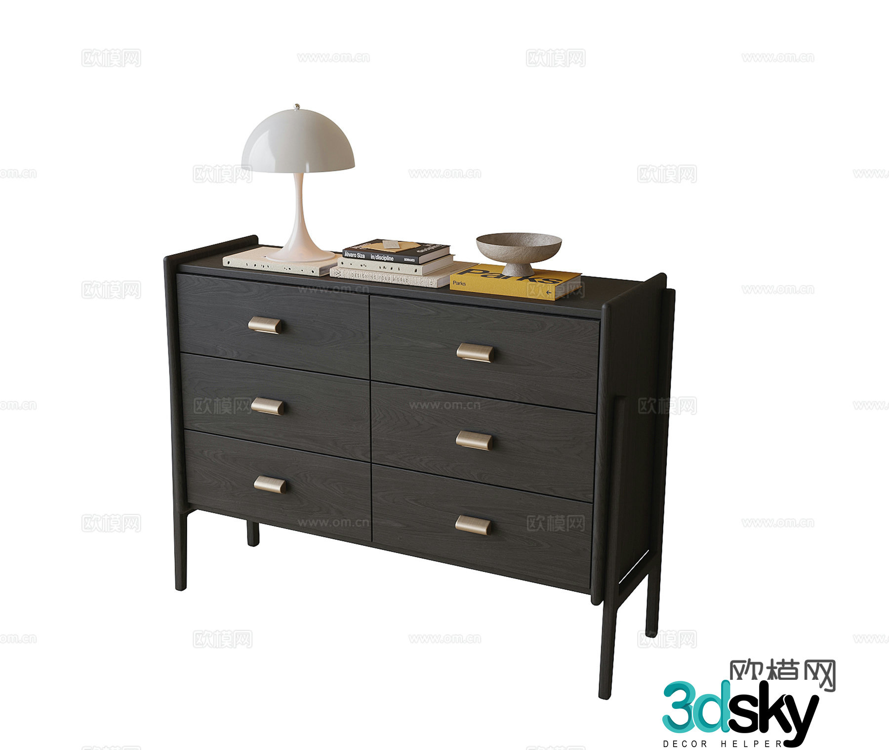 Modern porch cabinet side cabinet decorative cabinet low shoe cabinet 3d model