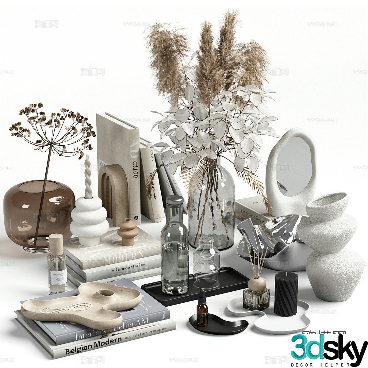 Modern Italian jewelry ornament combination 3D model