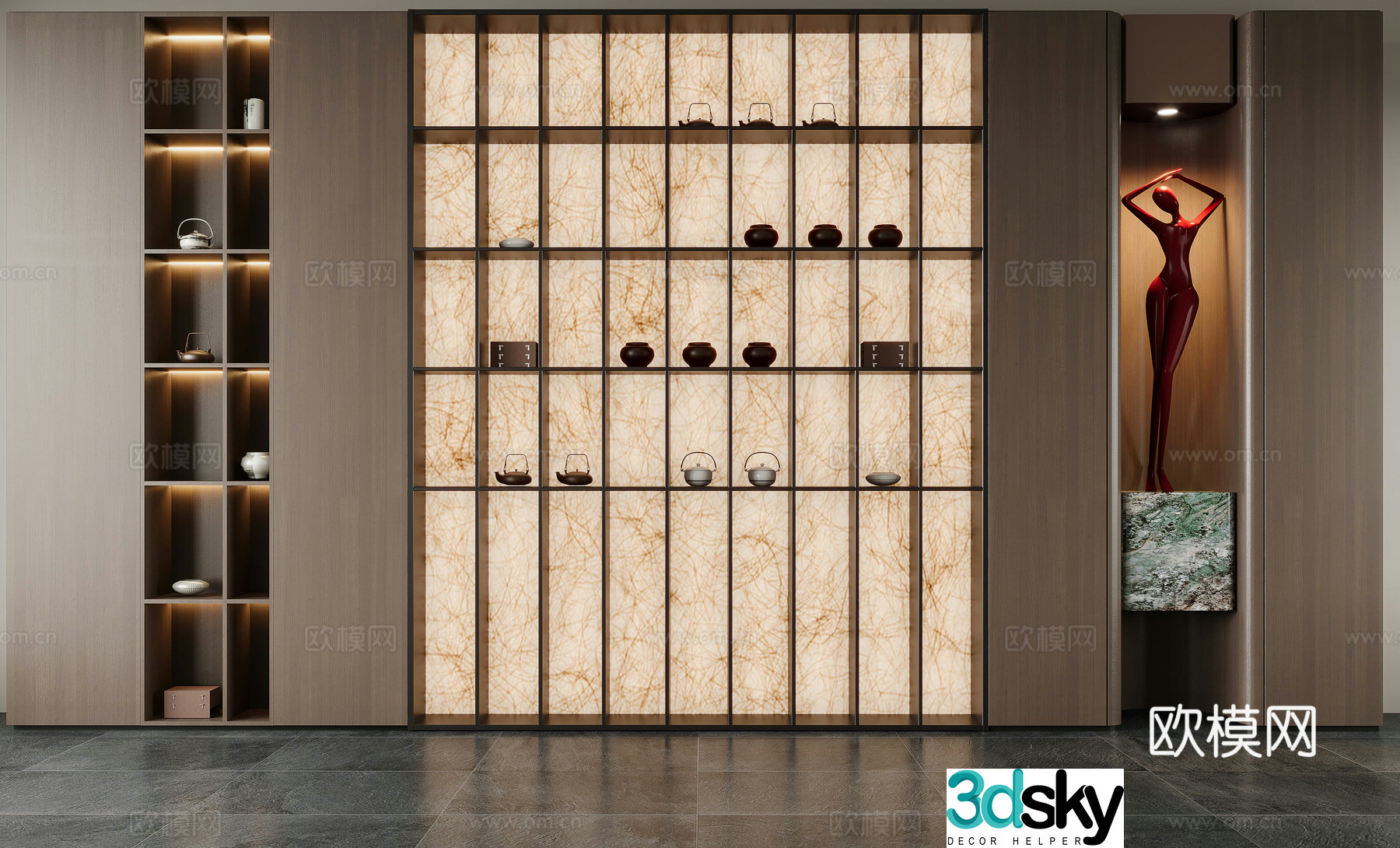 Italian tea cabinet 3d model