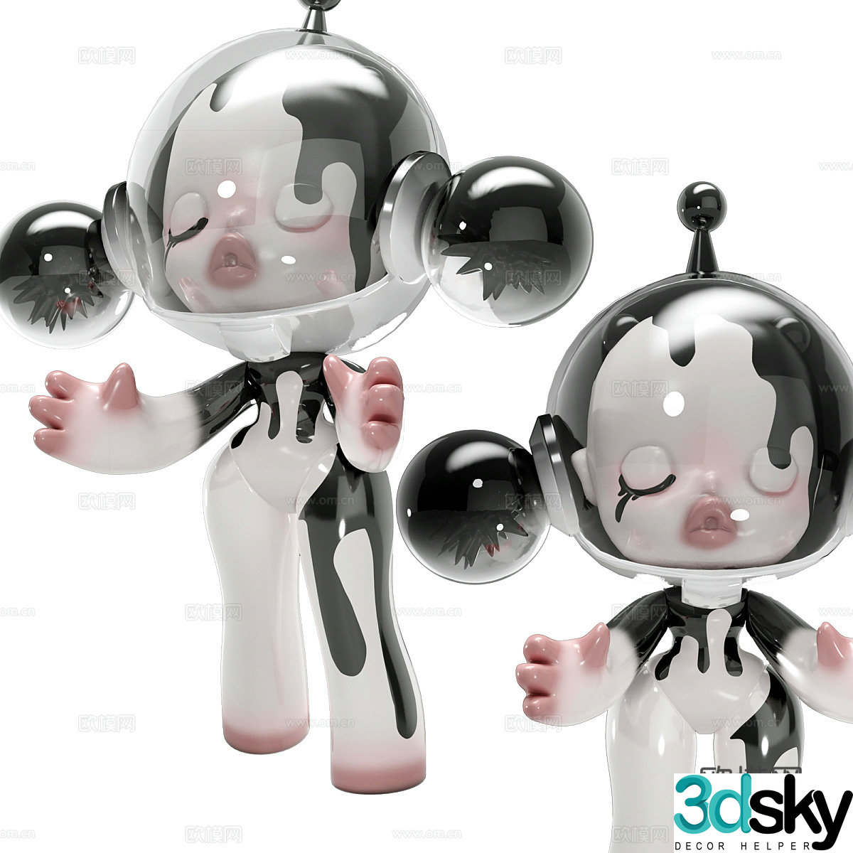 Pop Mart Modern Sculpture Ornaments Trendy Sculpture Ornaments Figure Artwork 3D Model