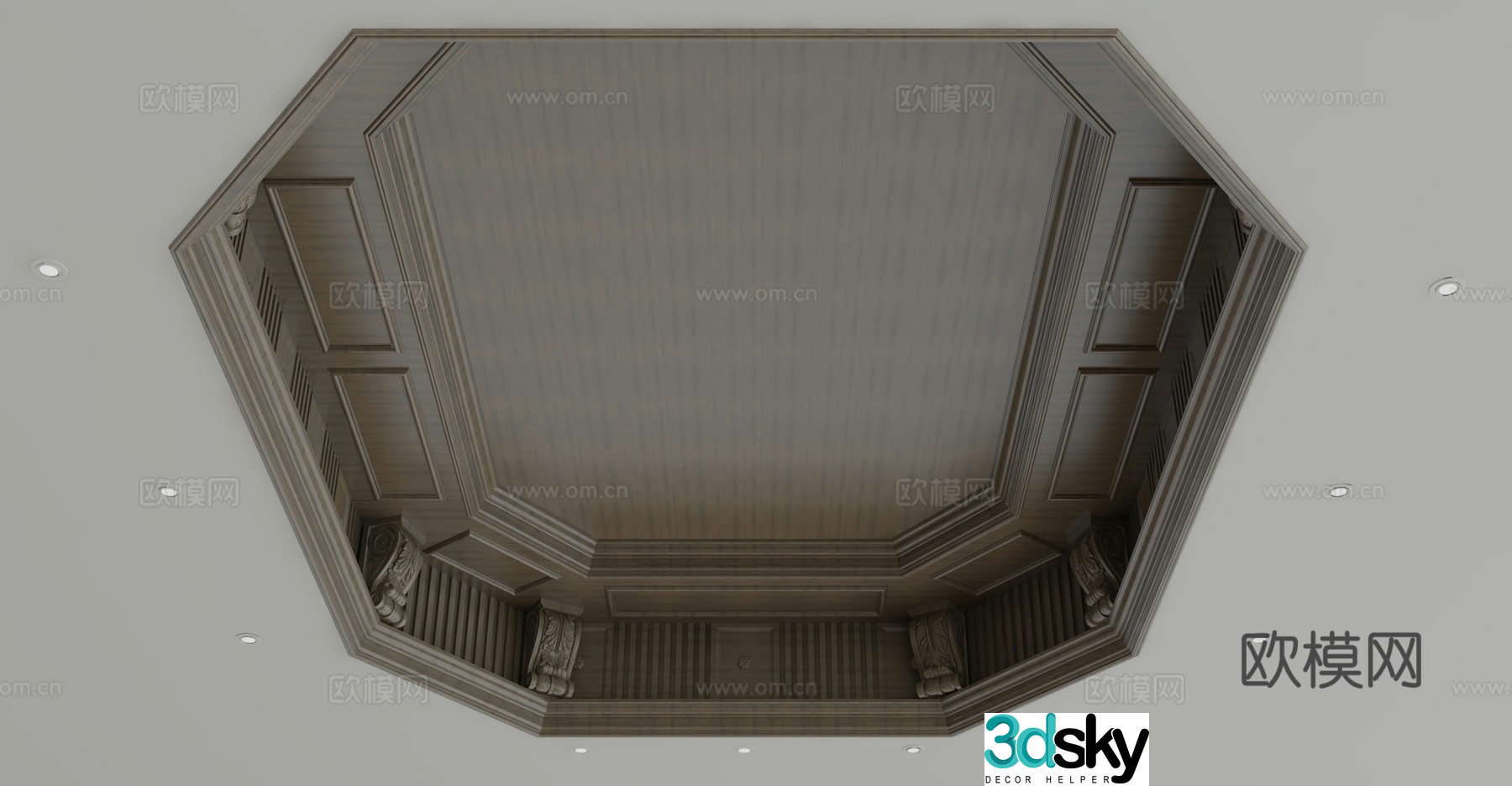 American ceiling 3D model