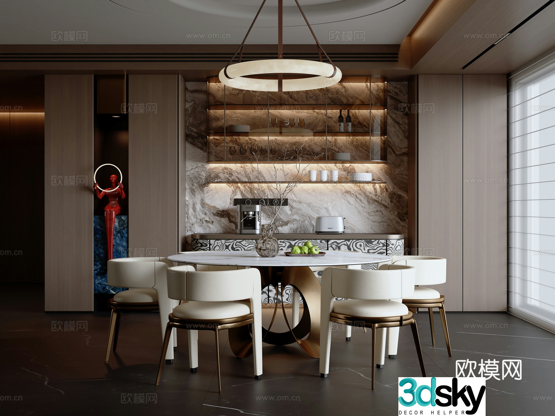 Modern Italian restaurant 3d model