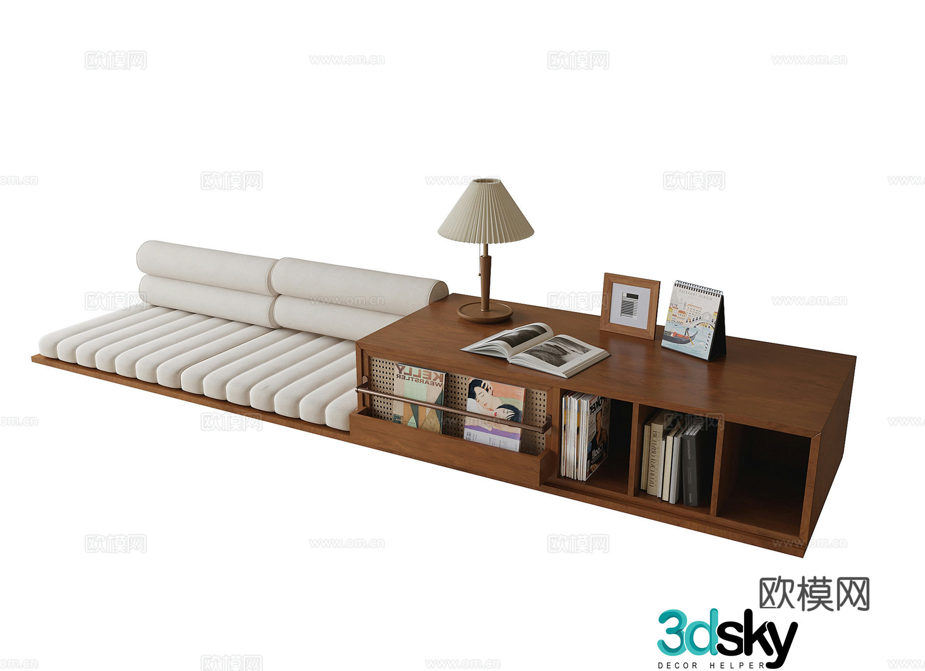 Modern bay window cabinet Bathroom cushion Bathroom 3D model