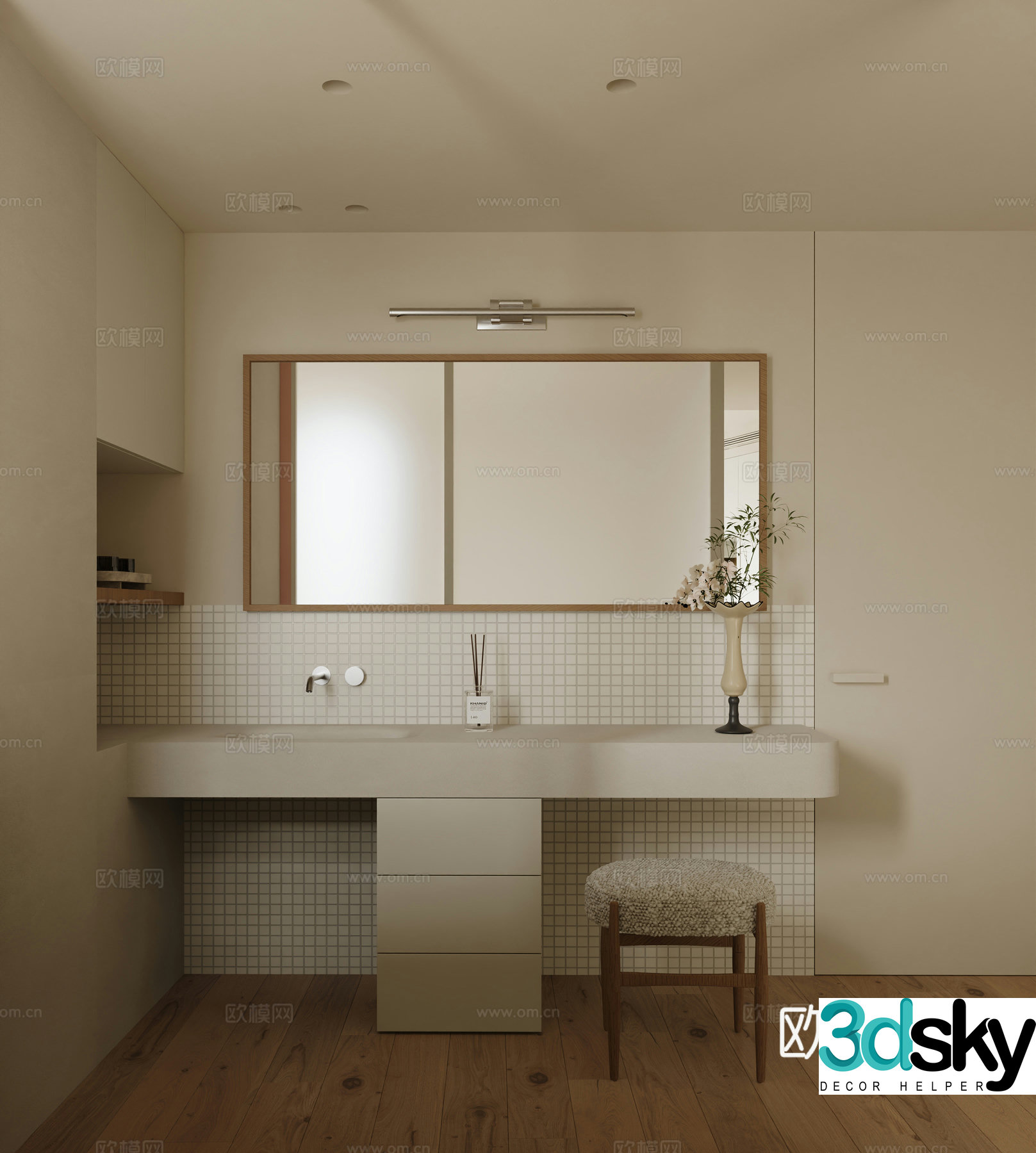 Modern dressing table 3d model