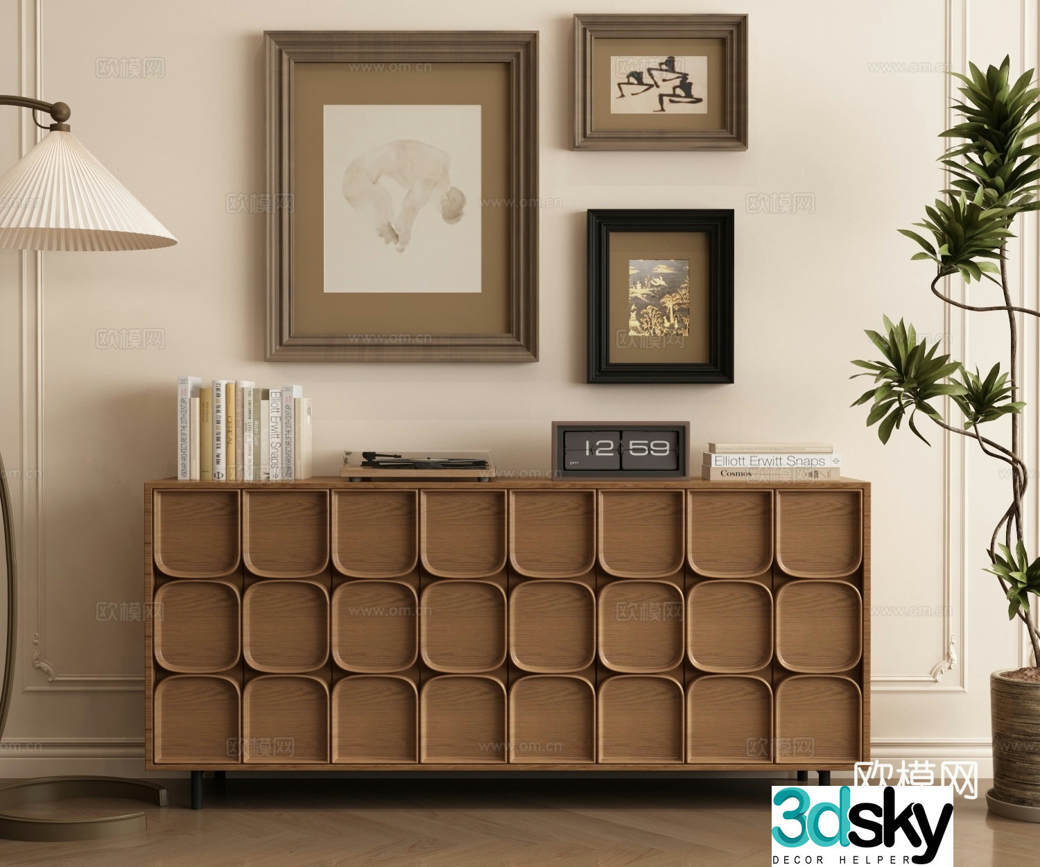 Middle-aged sideboard 3D model