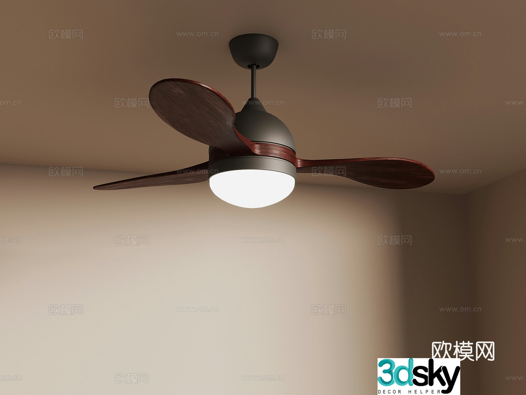 020 Fan Light Modern Fan Light 3D Model