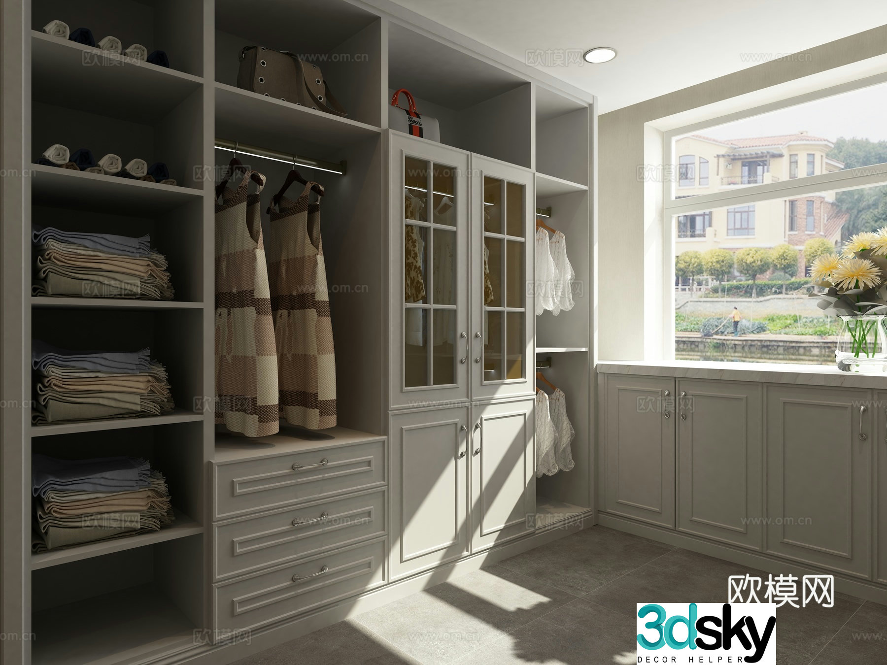 Modern cloakroom 3d model