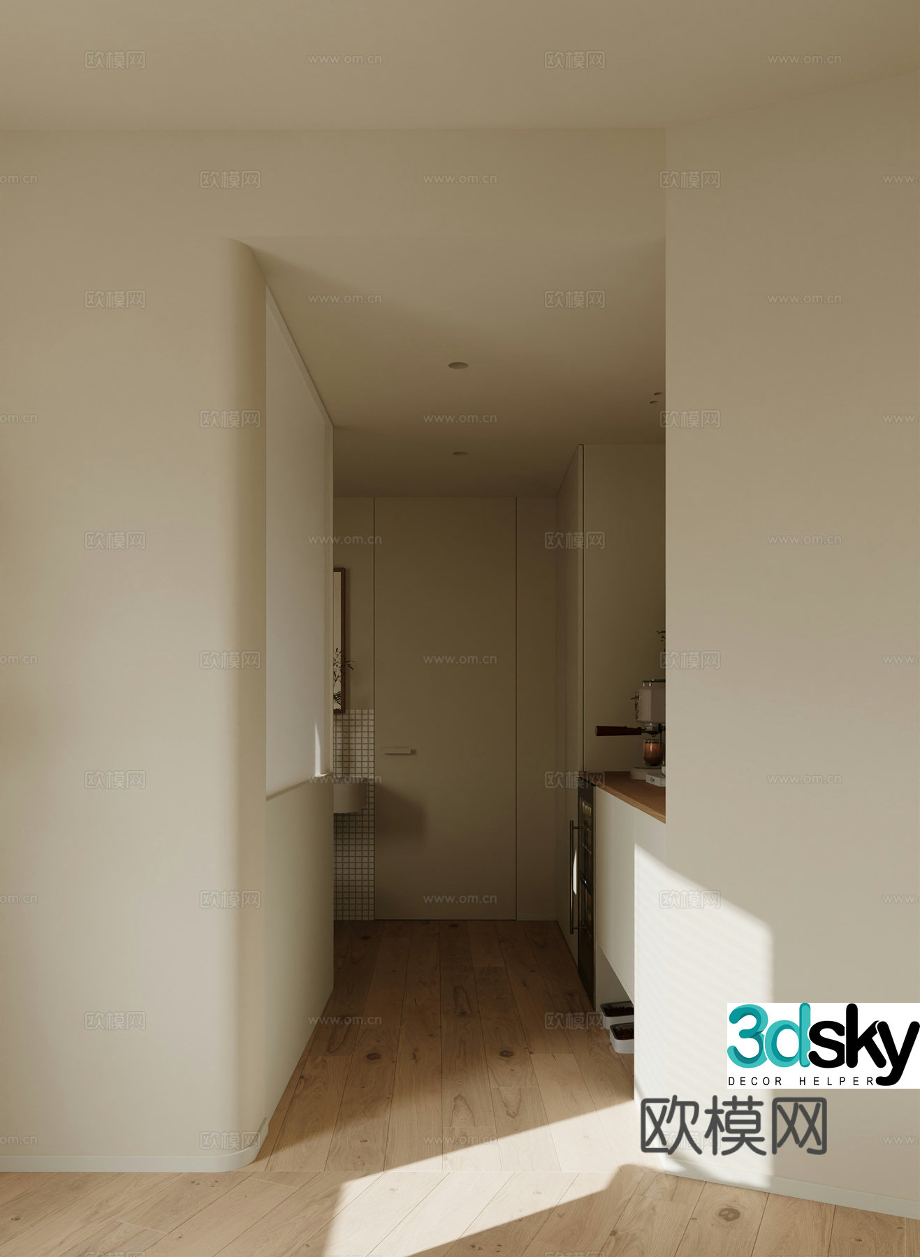 Modern entrance hallway 3D model