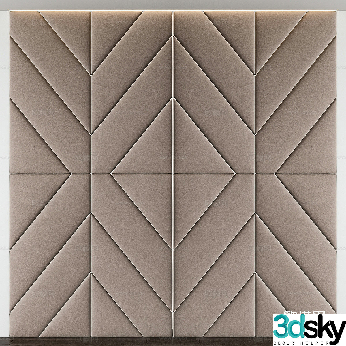 Soft bag wall bag soft bag background wall 3d model