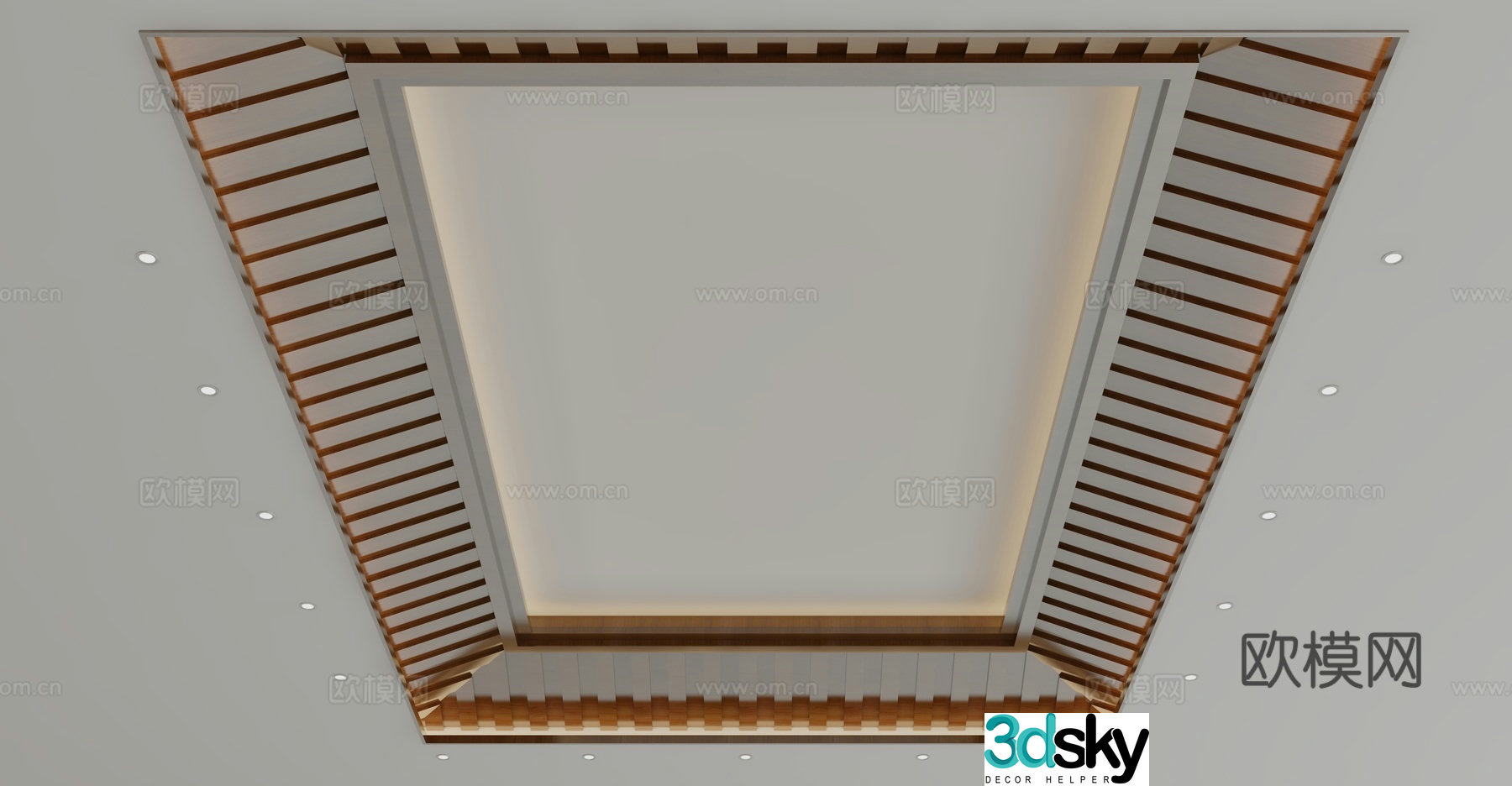 New Chinese style ceiling 3D model