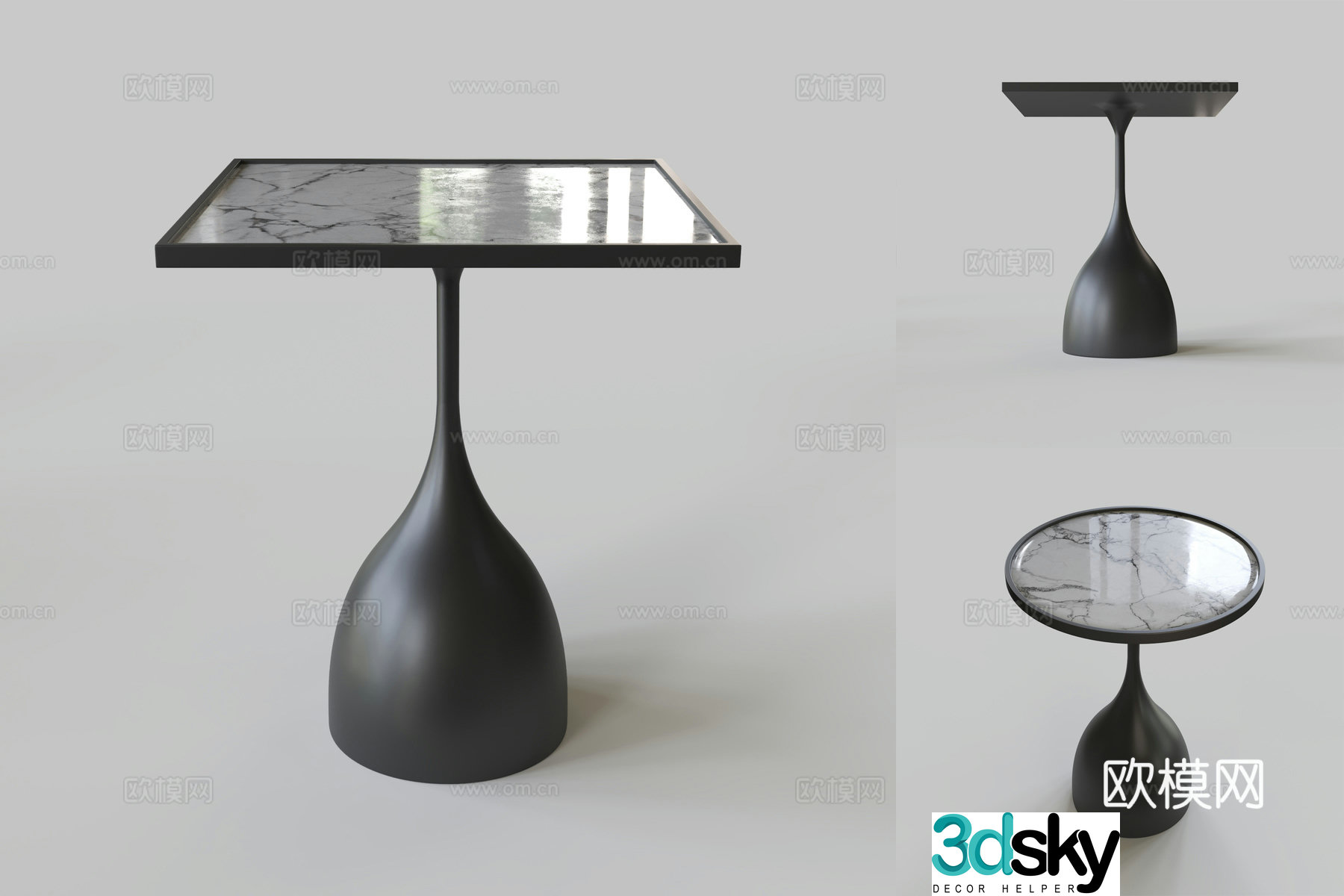 Modern side table 3D model