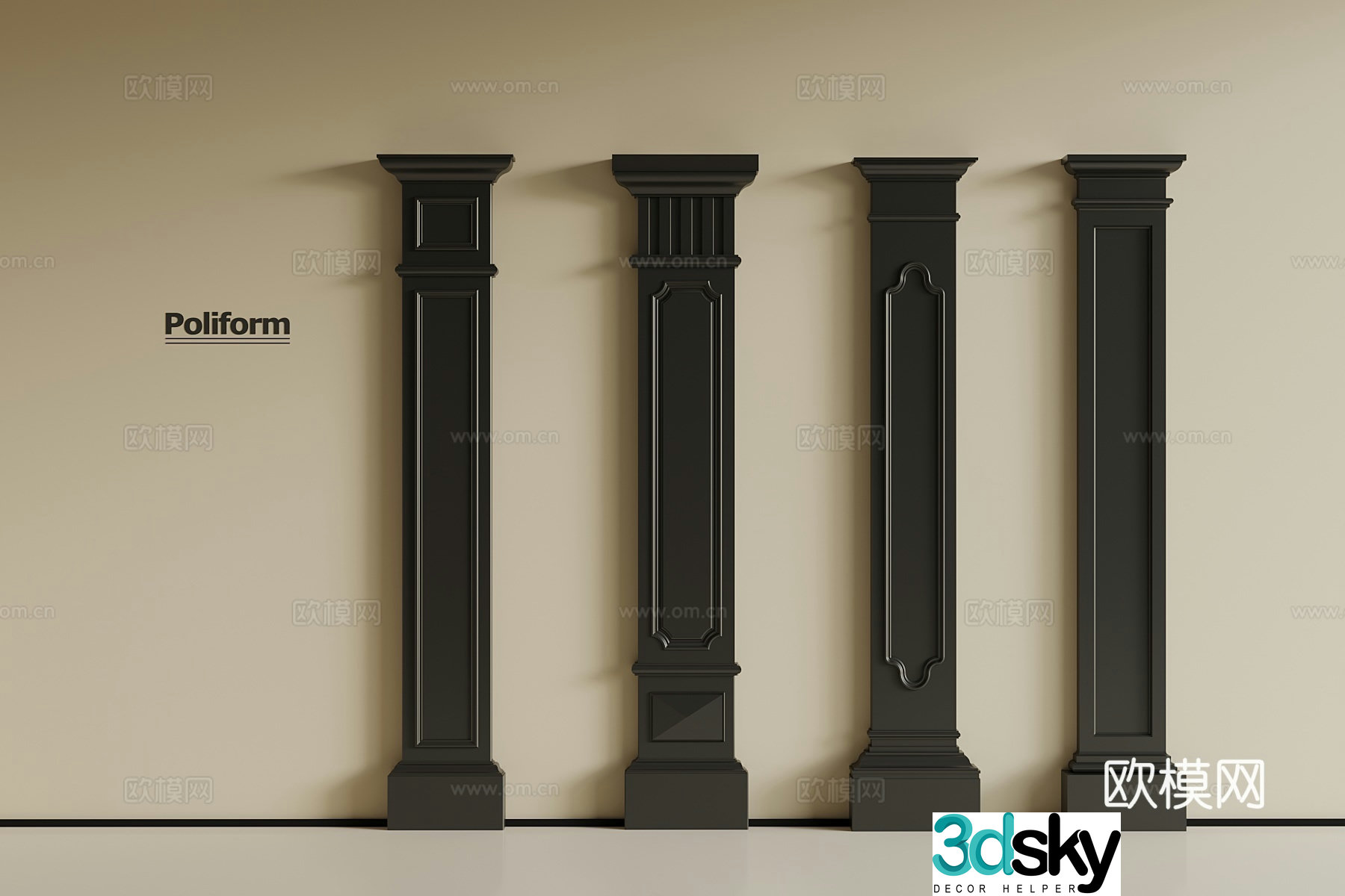 European column 3D model