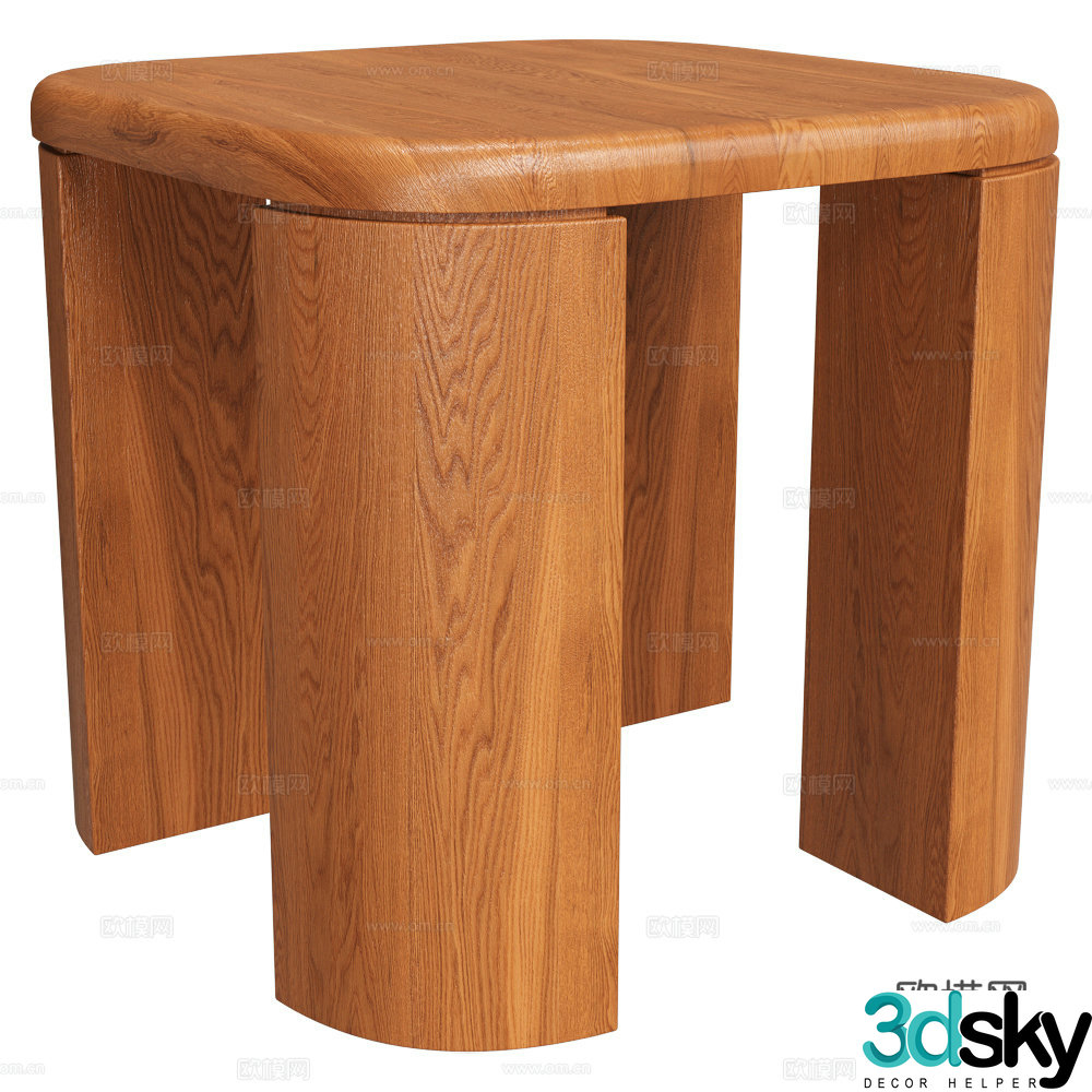 3D model sitting on the bench