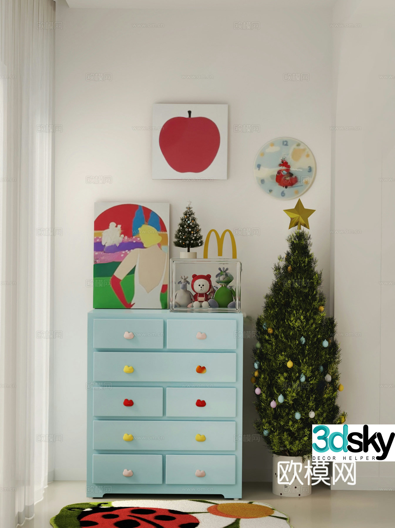 Dopamine chest of drawers 3d model