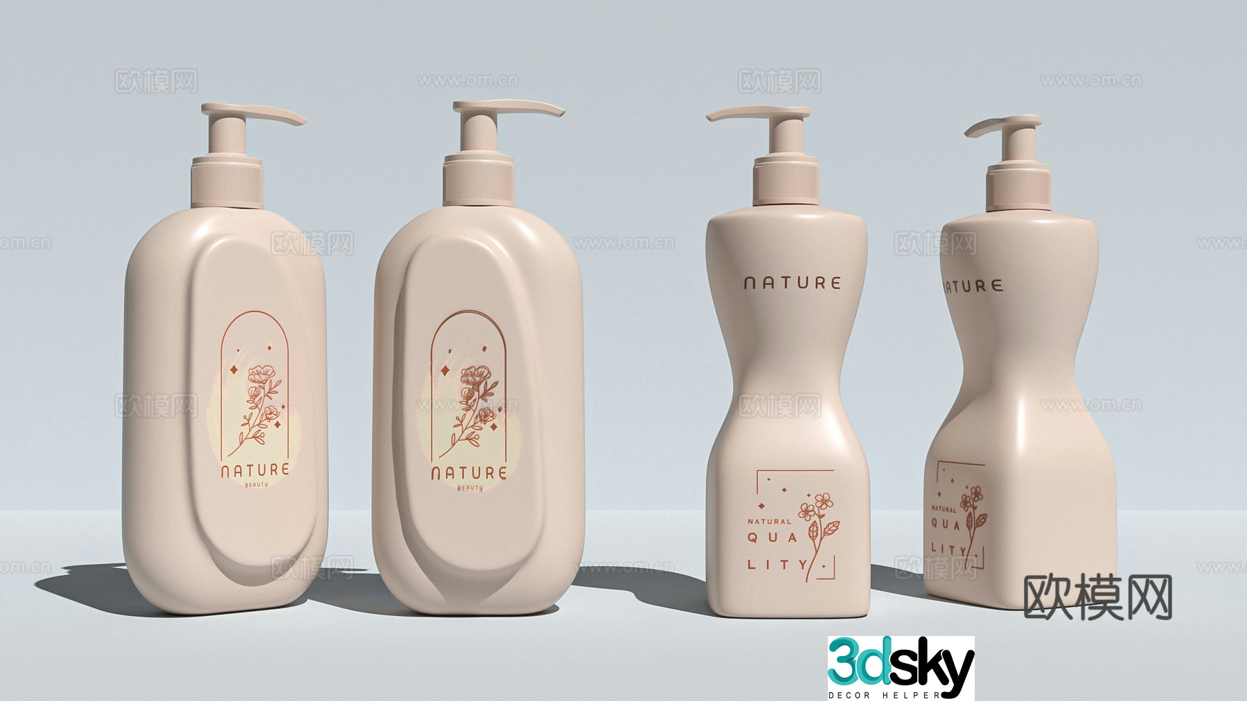 Daily necessities Daily necessities Toilet care products Body lotion Shampoo Conditioner Care Liquid 3D Model