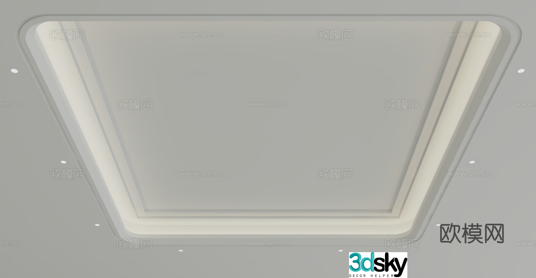 Modern ceiling 3d model