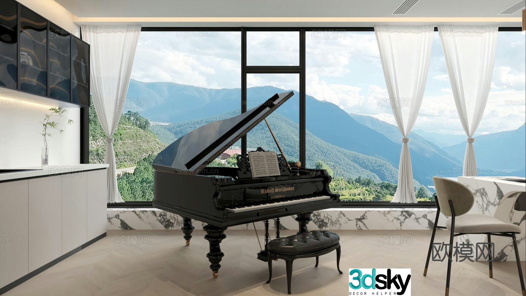 Piano room 3d model