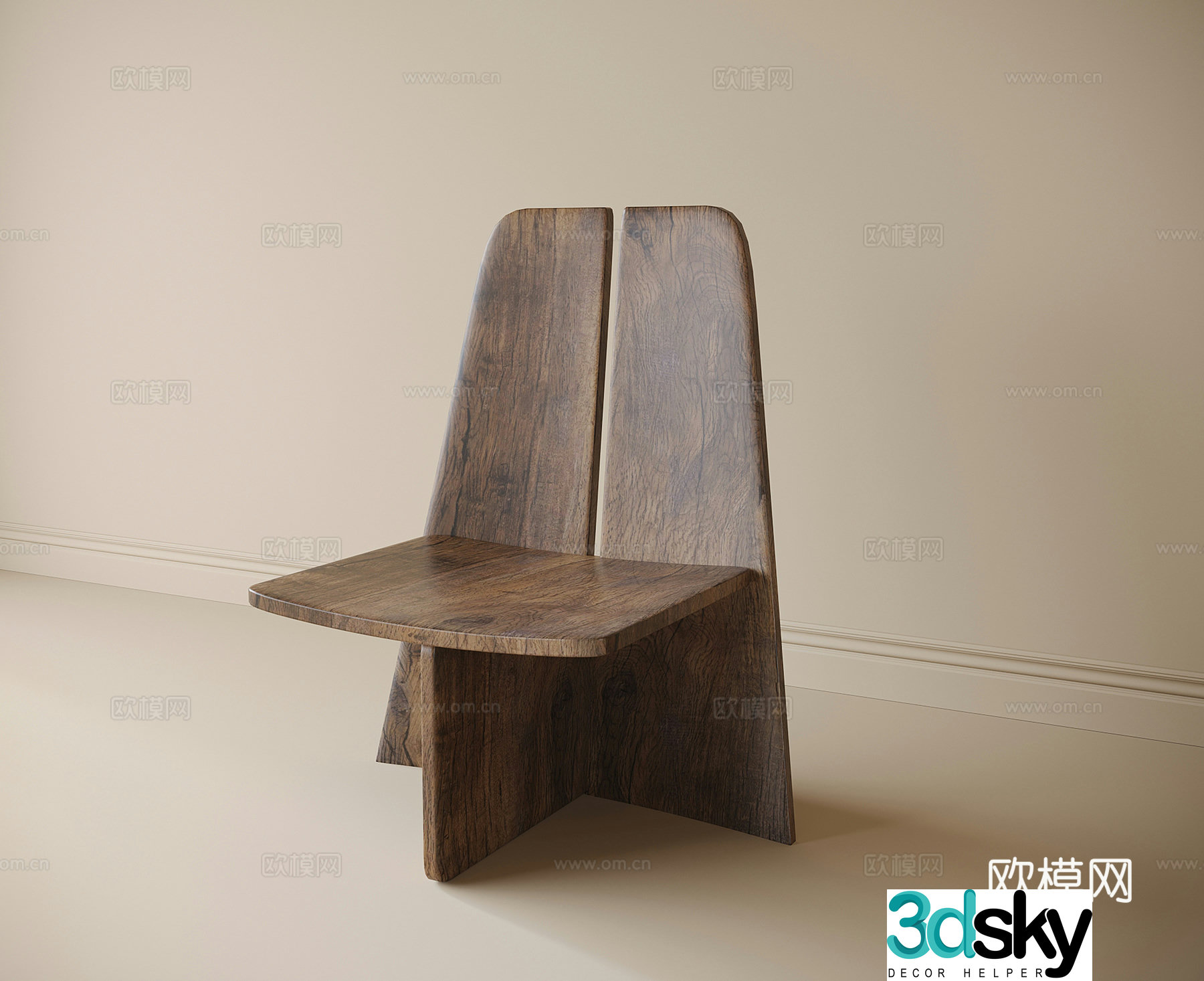 Modern single chair casual chair 3d model