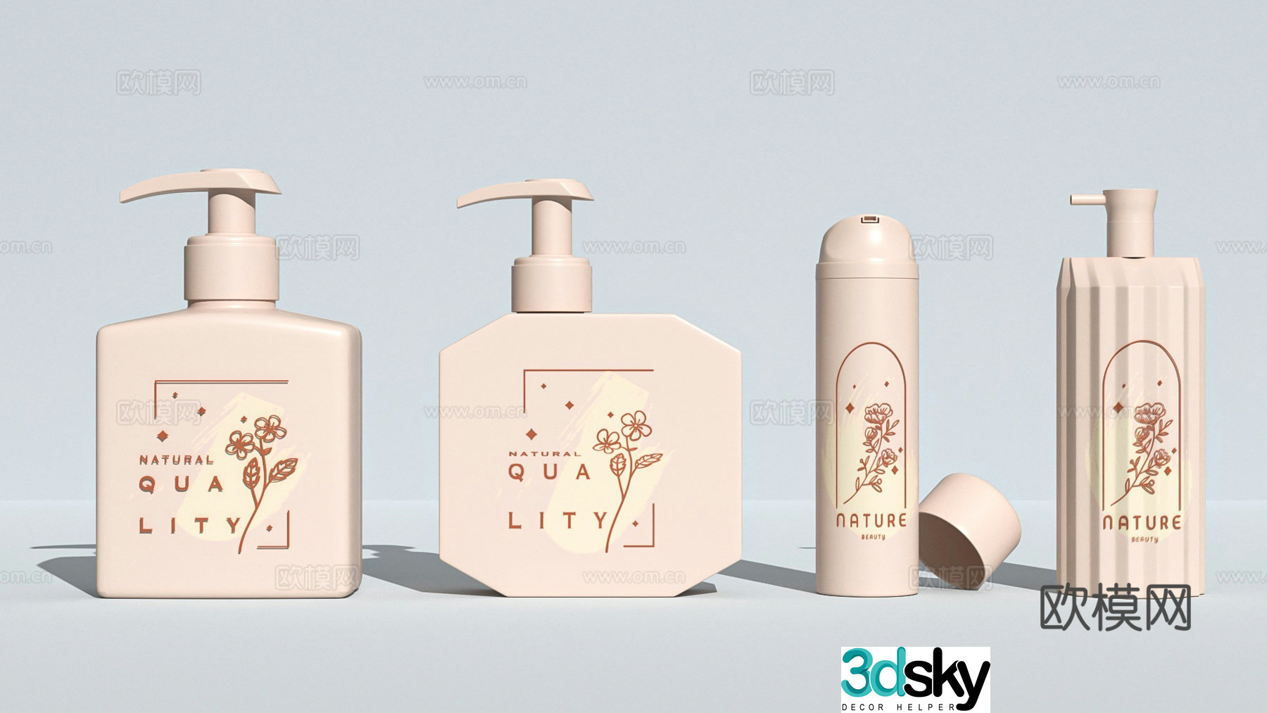 Daily necessities Daily necessities Toilet care products Care liquid Body lotion Shampoo Conditioner 3D model