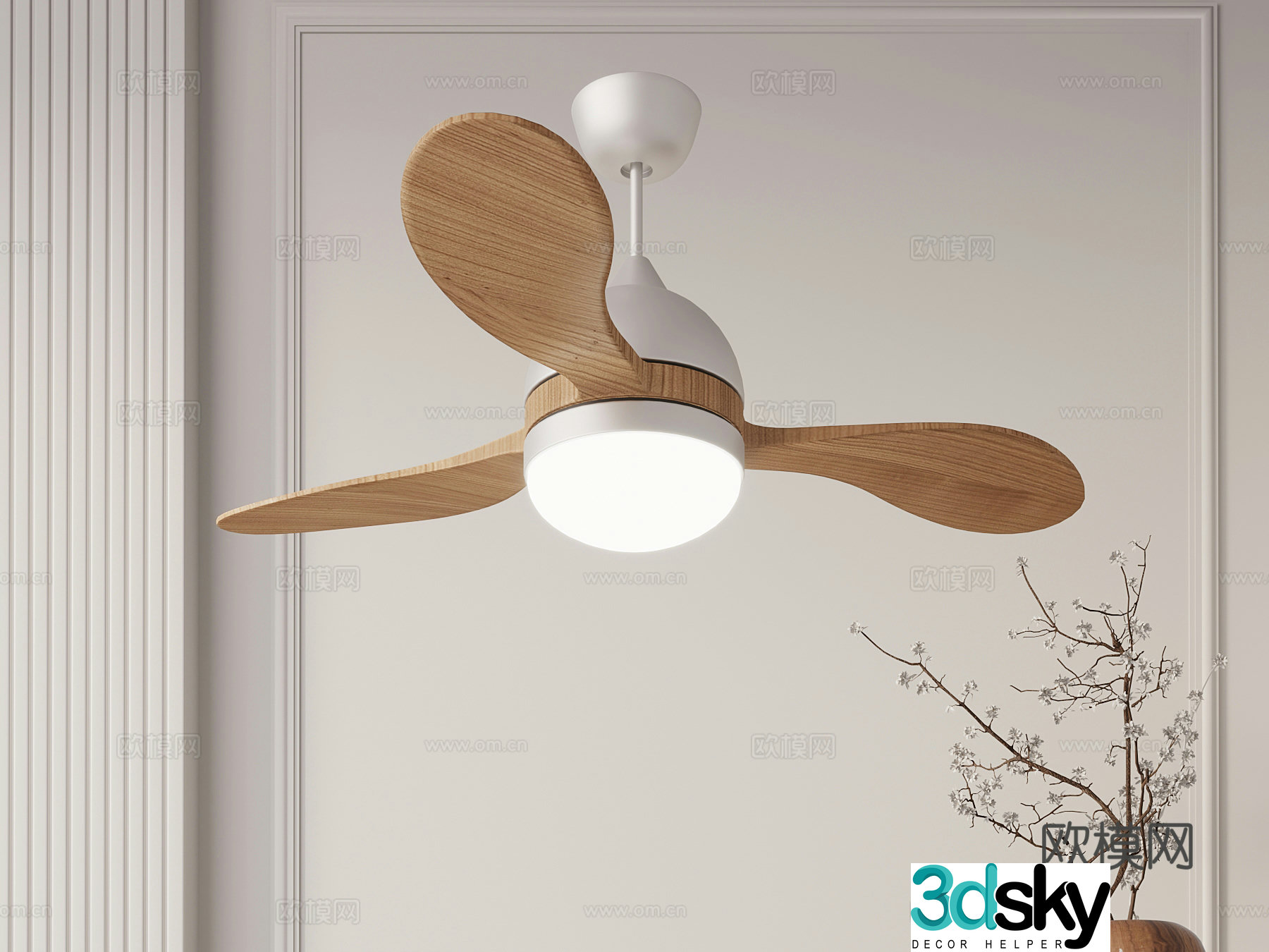 021 Fan Light Modern Fan Light 3D Model