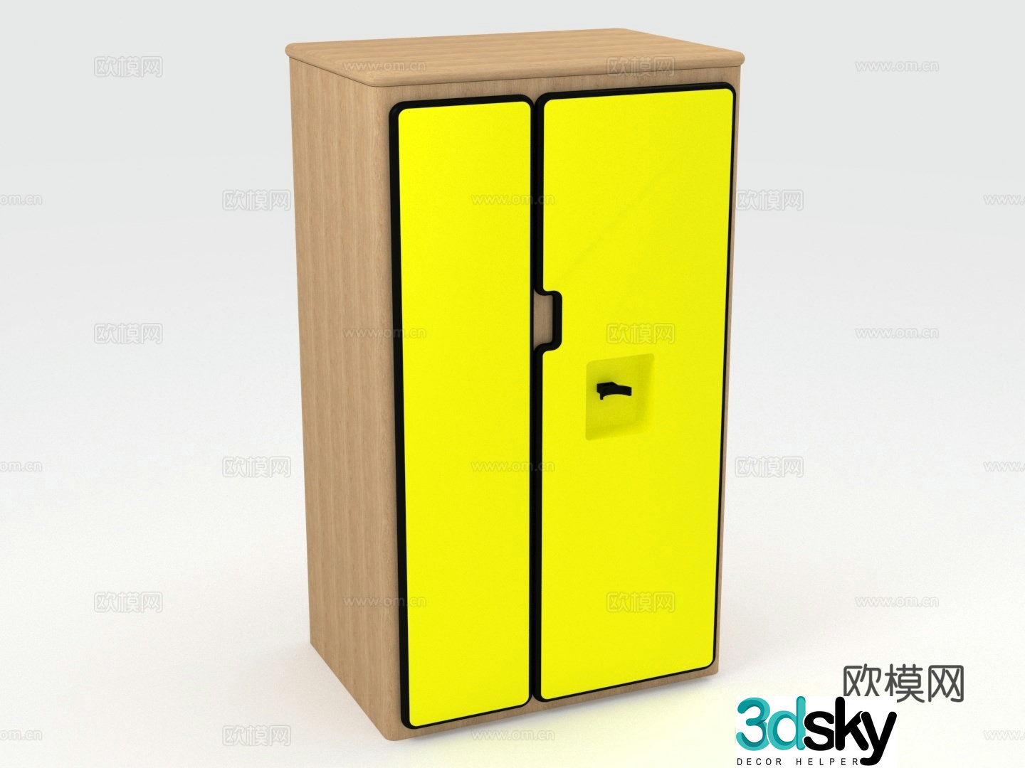 Wooden cabinet Storage cabinet Double door cabinet Storage cabinet 3D model