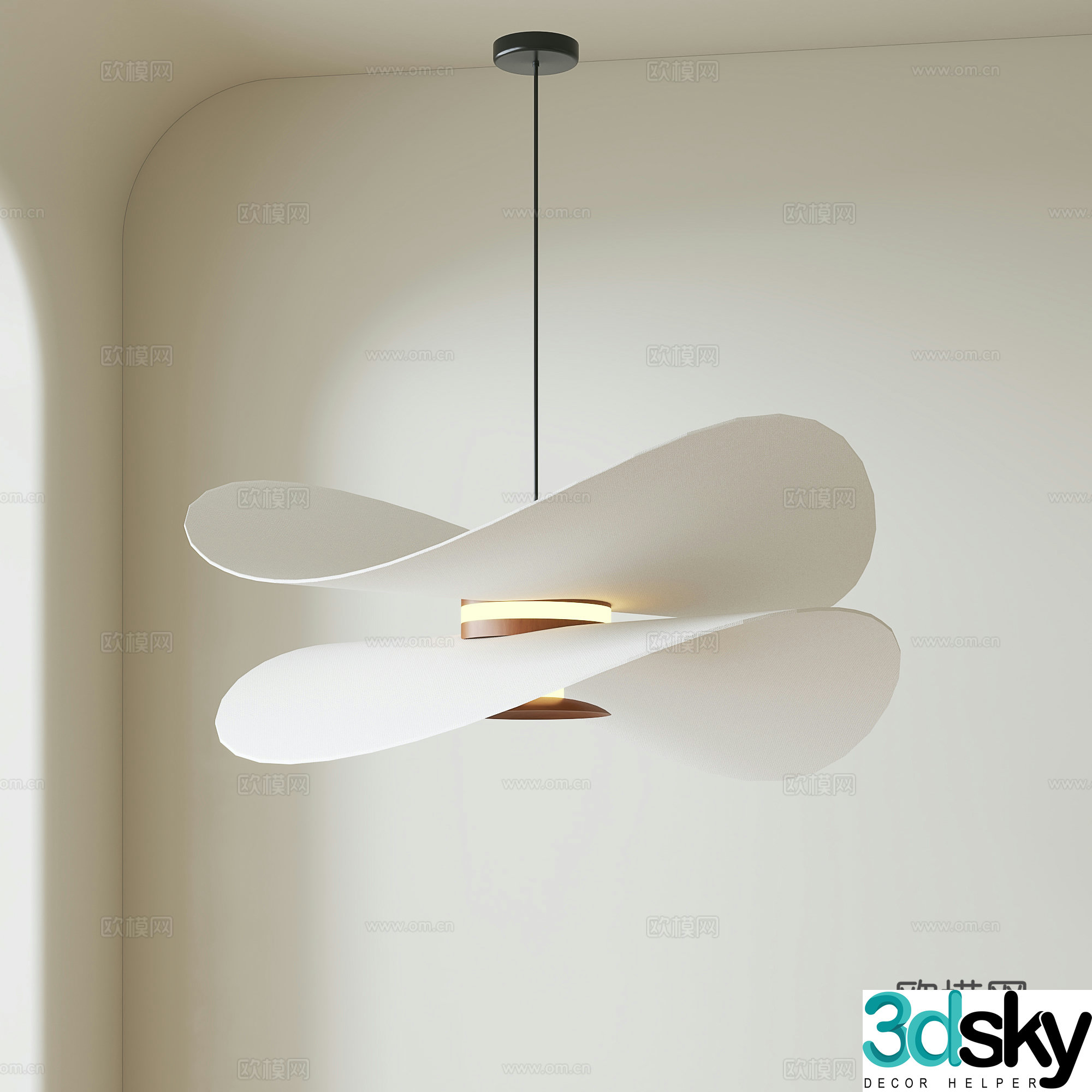 Modern medieval chandelier 3d model