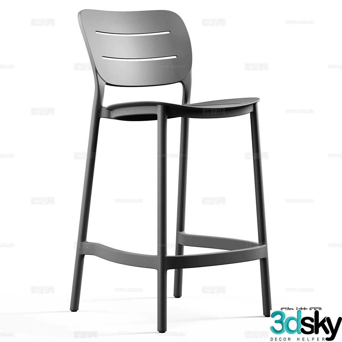 Morela Bar Stool 3D Model 3D Model