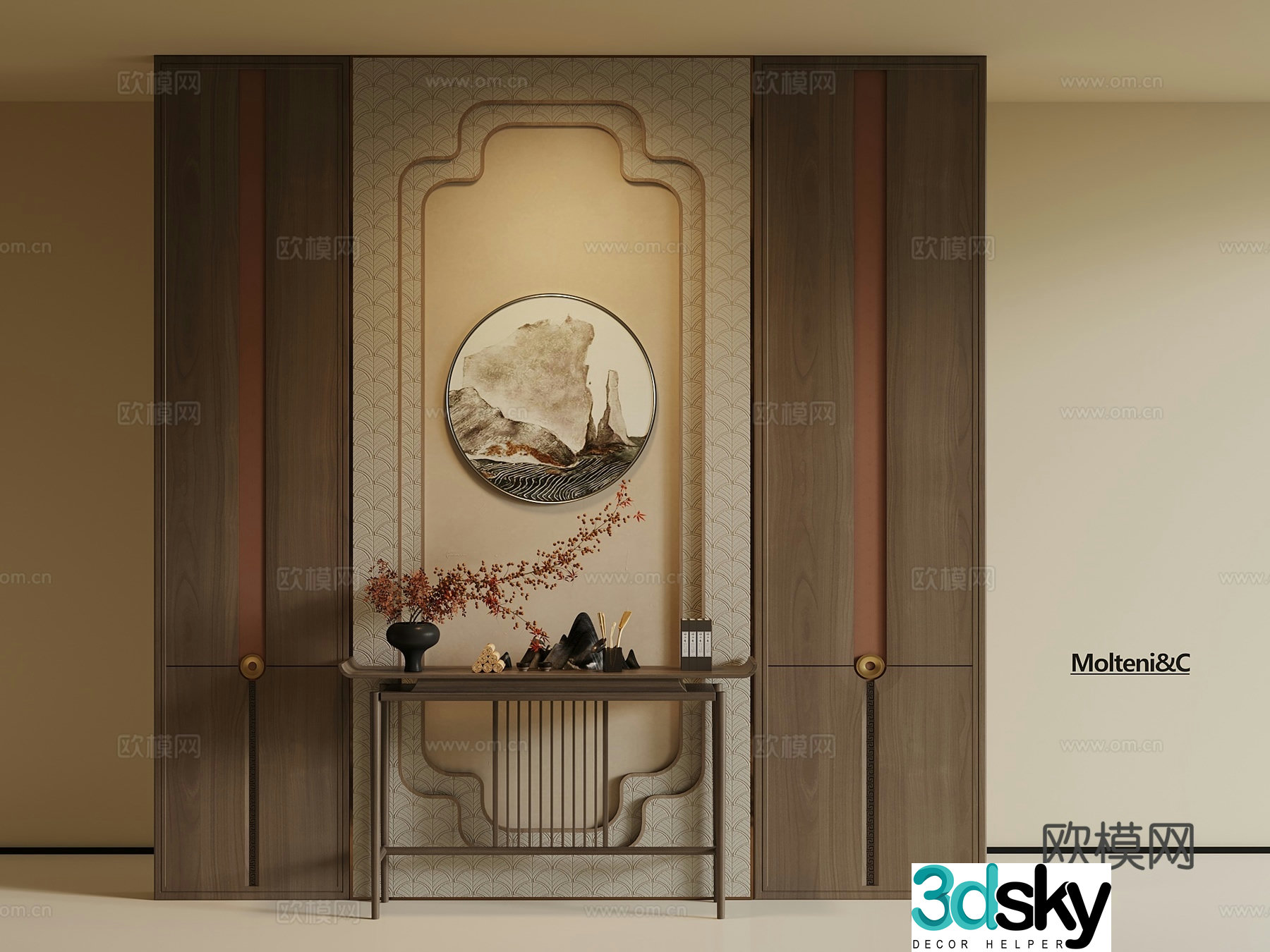 New Chinese style entrance 3D model