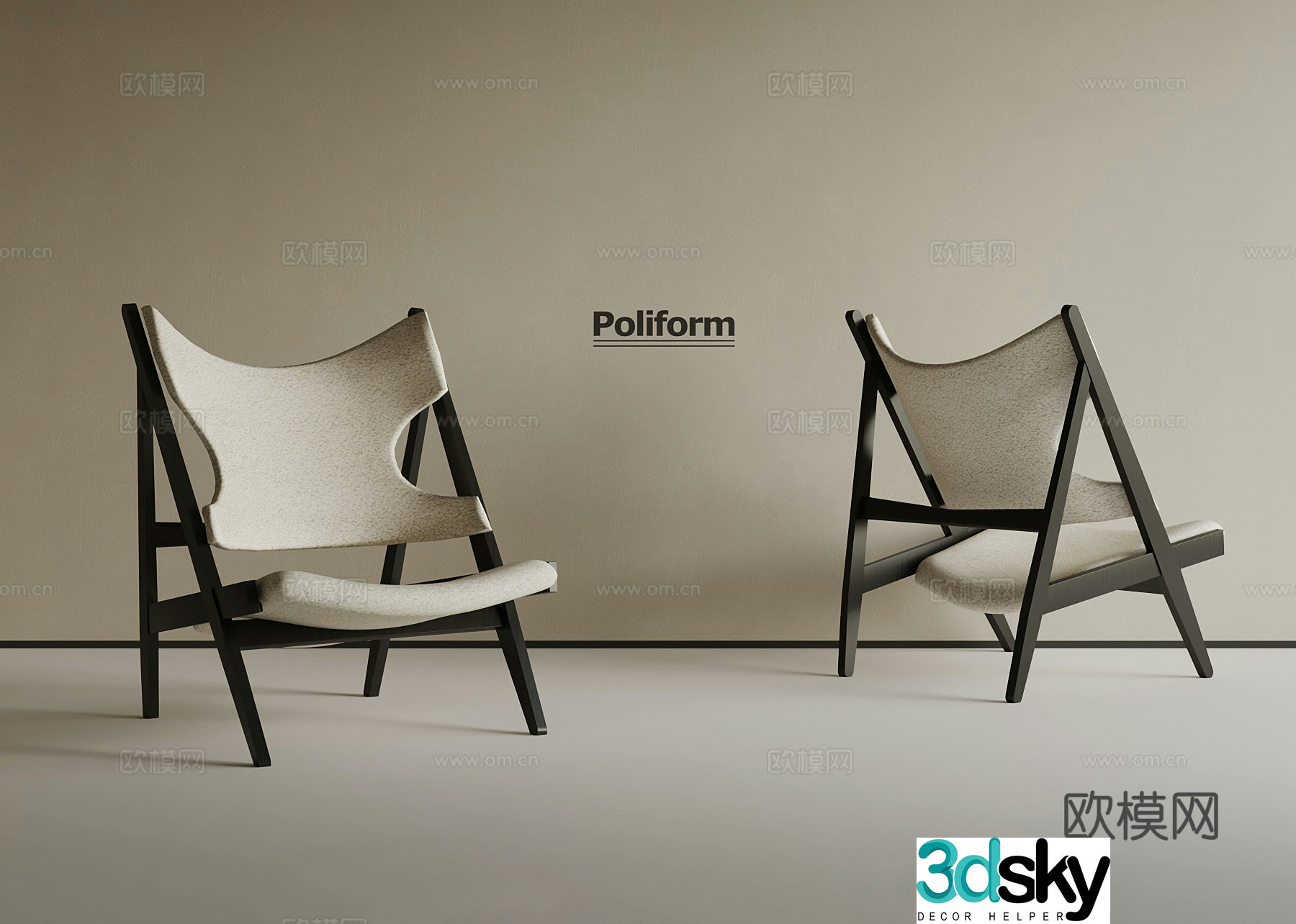 Modern leisure chair 3d model