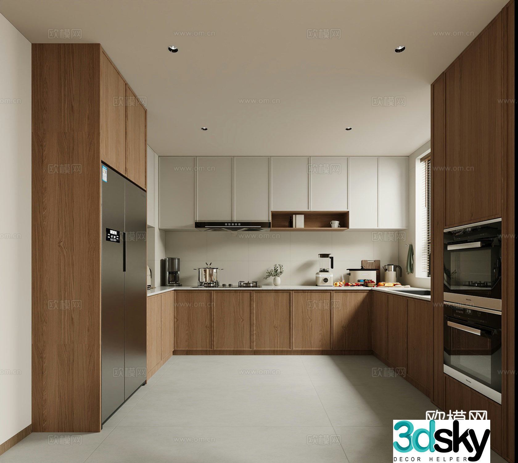 Modern kitchen medieval style kitchen 3d model