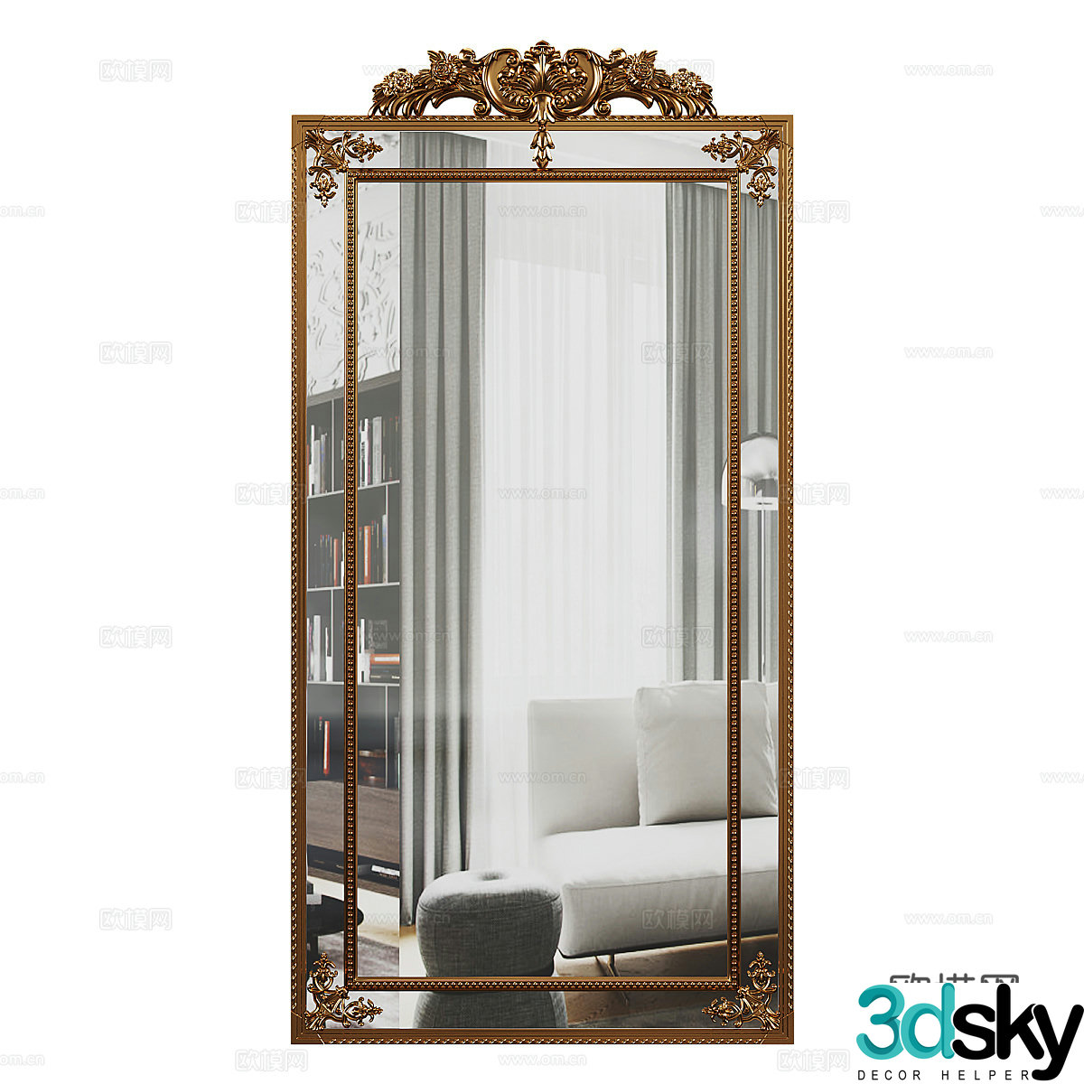 Decorative mirror 3d model