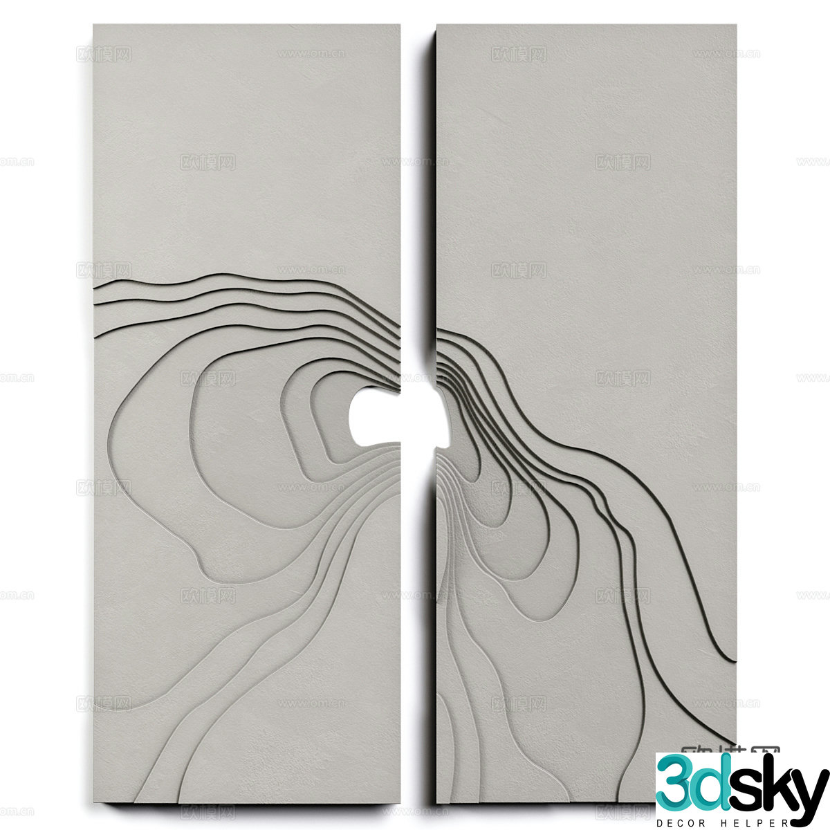 New Chinese style wall decoration pendant 3D model