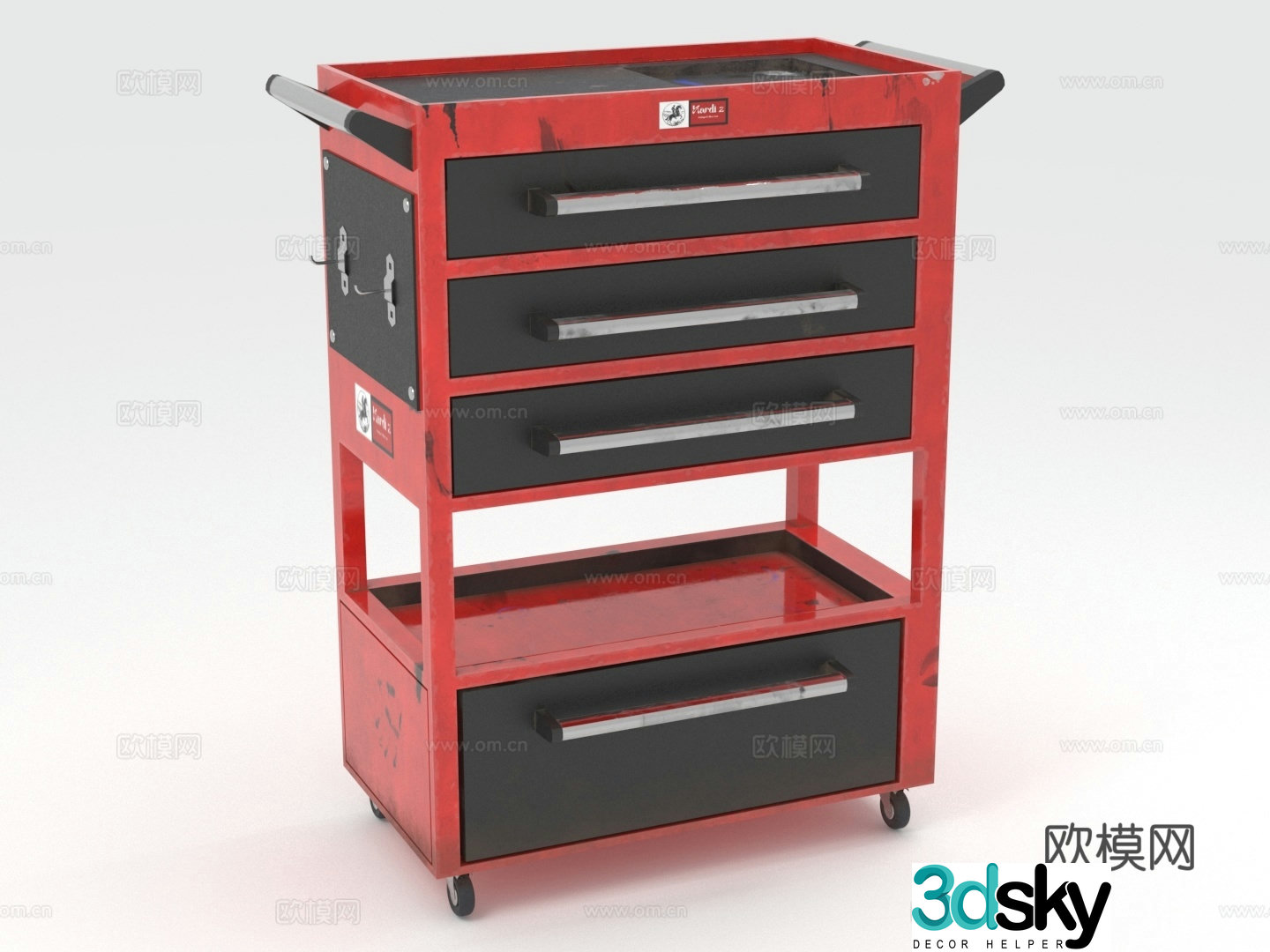 Tool cart Tool cabinet chest of drawers storage cabinet cabinet 3d model