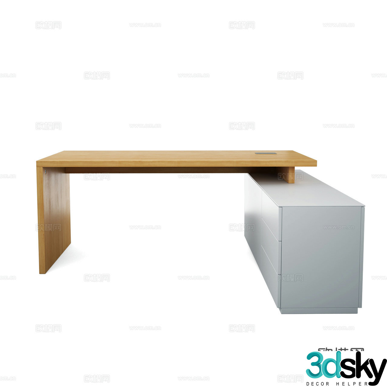 sudbrock modern office desk office desk minimalist office desk filing cabinet 3d model