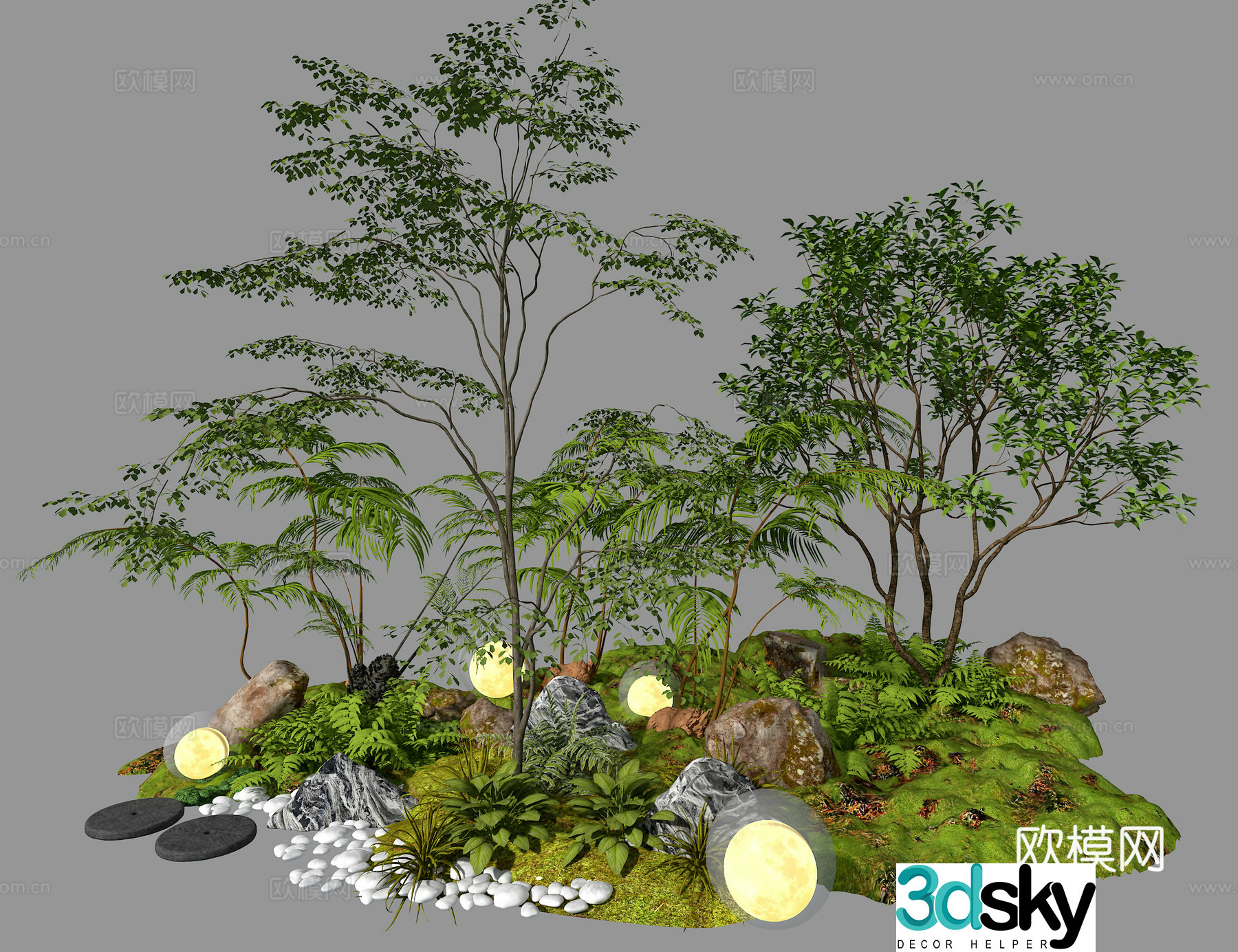 Landscape sketch 3d model