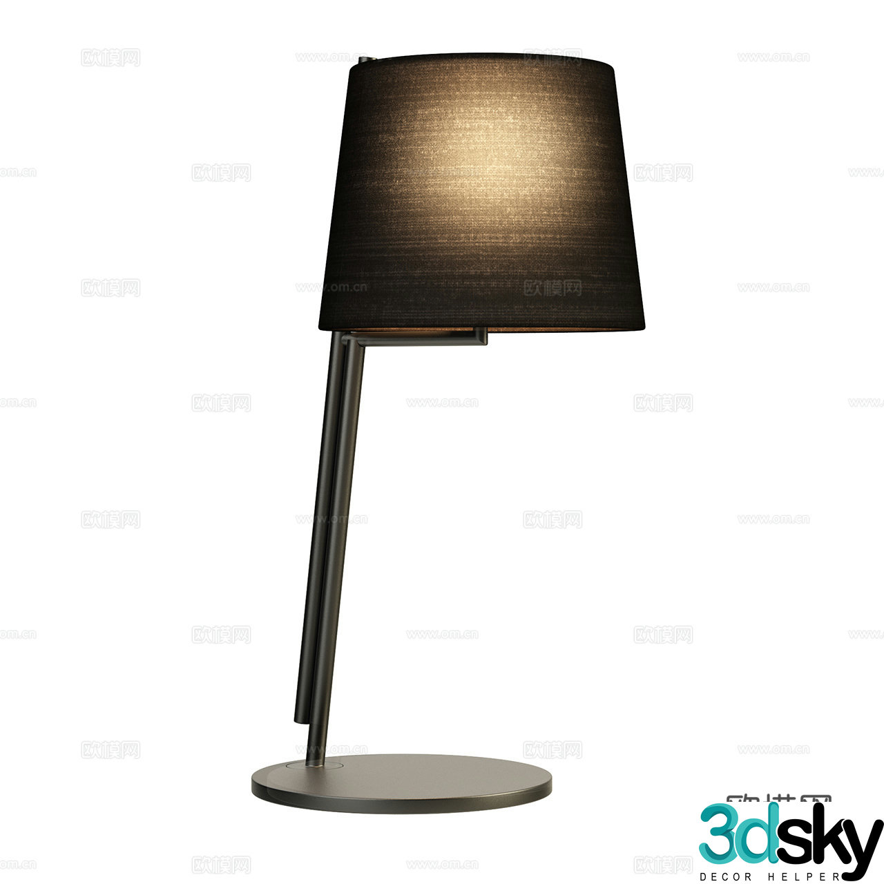 Leds C4 modern desk lamp retro desk lamp fabric desk lamp lamp lamp shade desk lamp 3d model