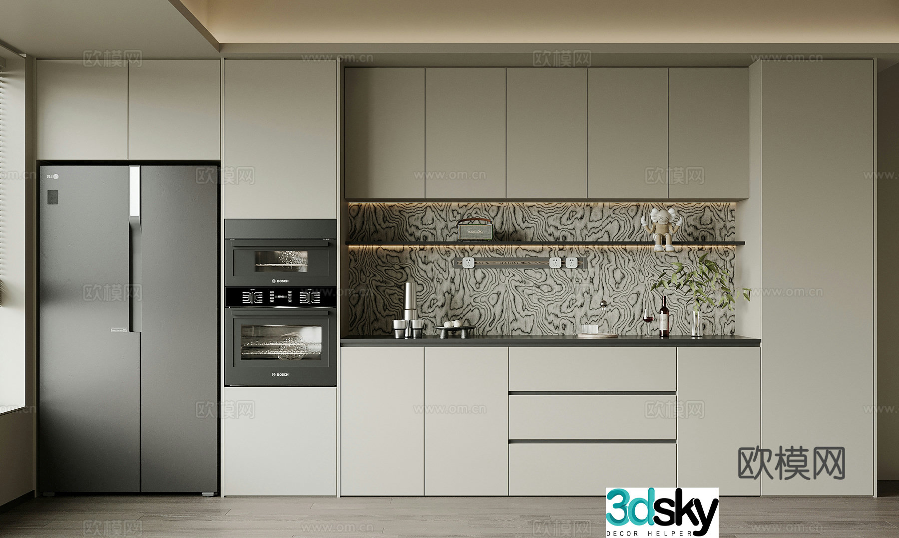 Modern sideboard 3D model